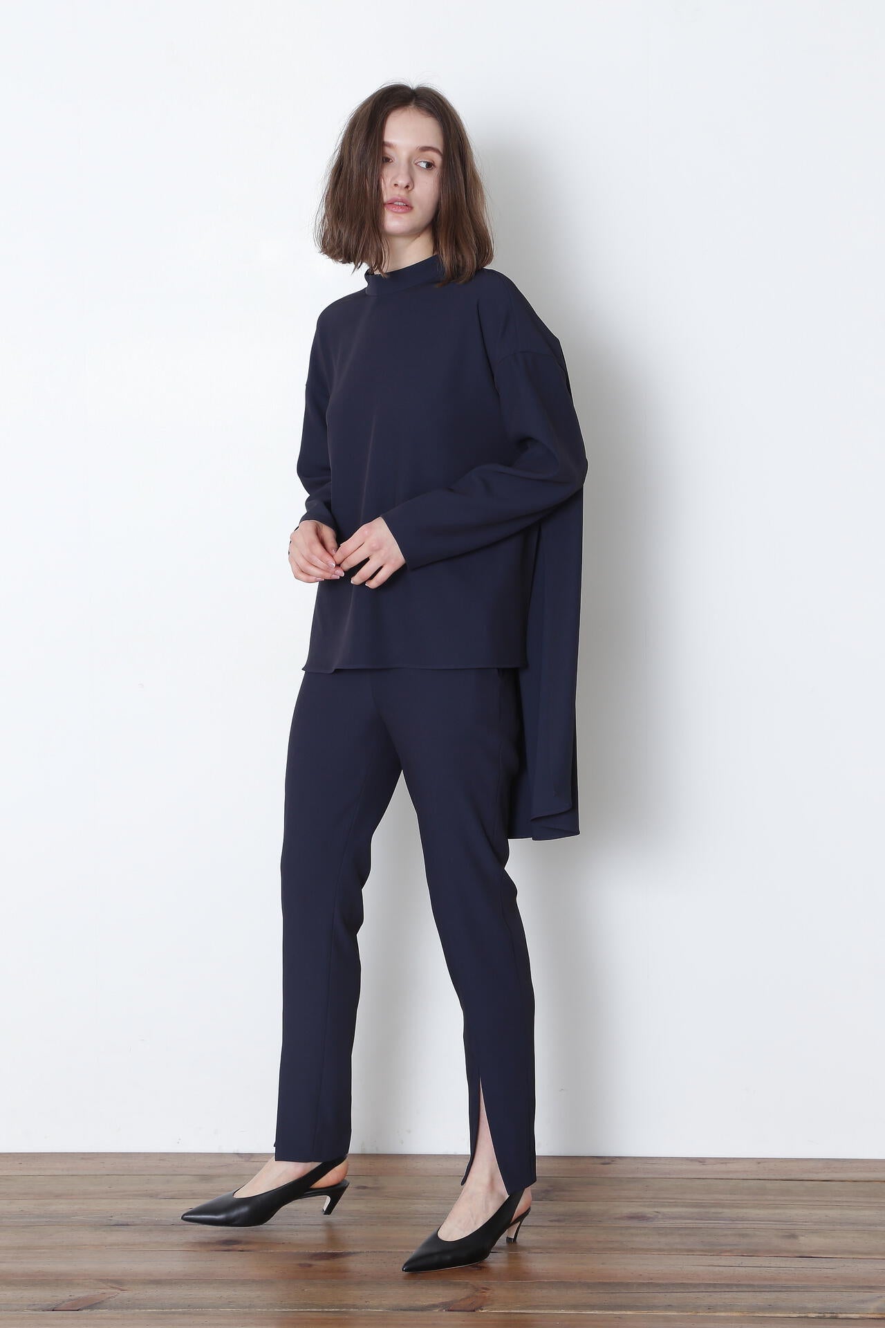 【EC限定】2WAYツイルフロントスリットパンツ(+10cm丈)