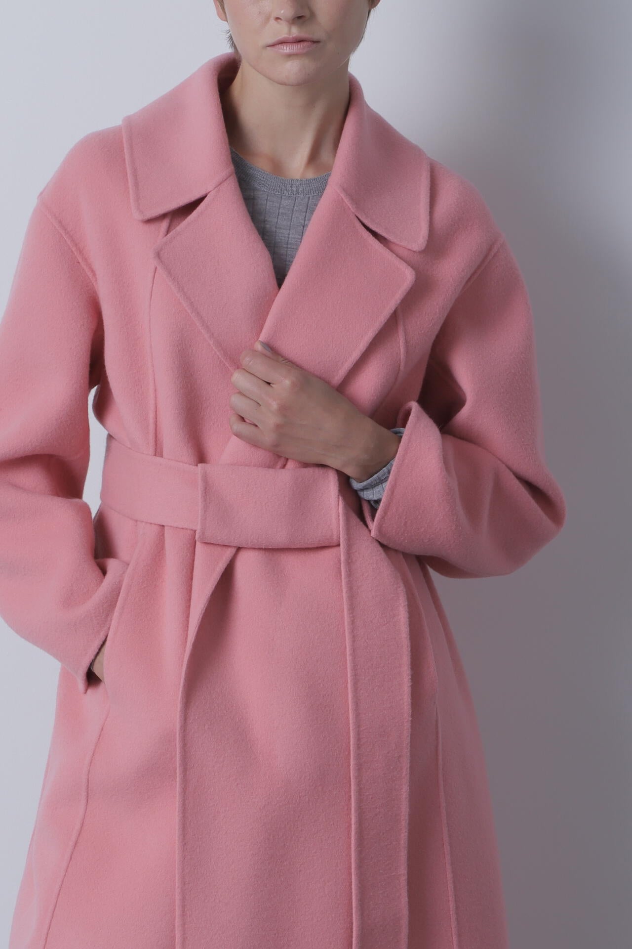 Belted Panel Line Coat