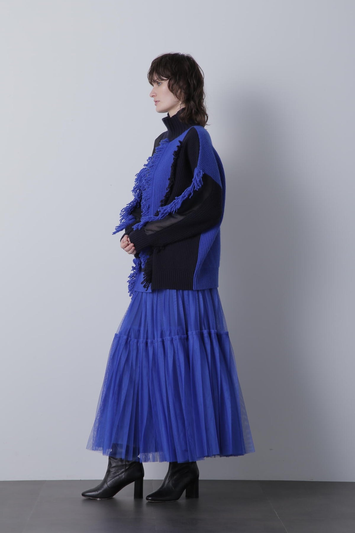 【TV着用】Sheer Combi Color Vibration Knits