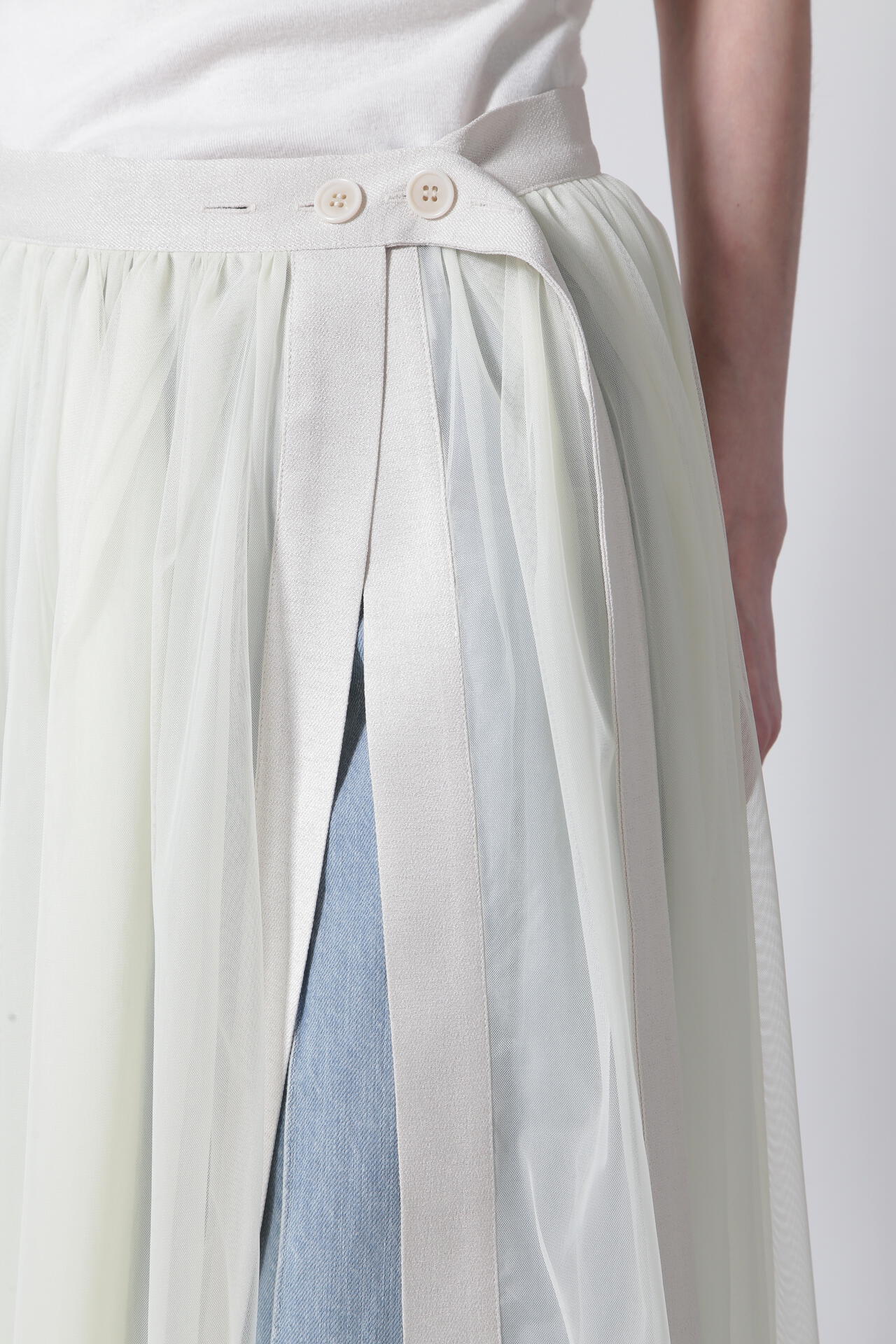 【TV着用】【GISELe 6月号掲載商品】Tulle/Organdy Layered Skirt