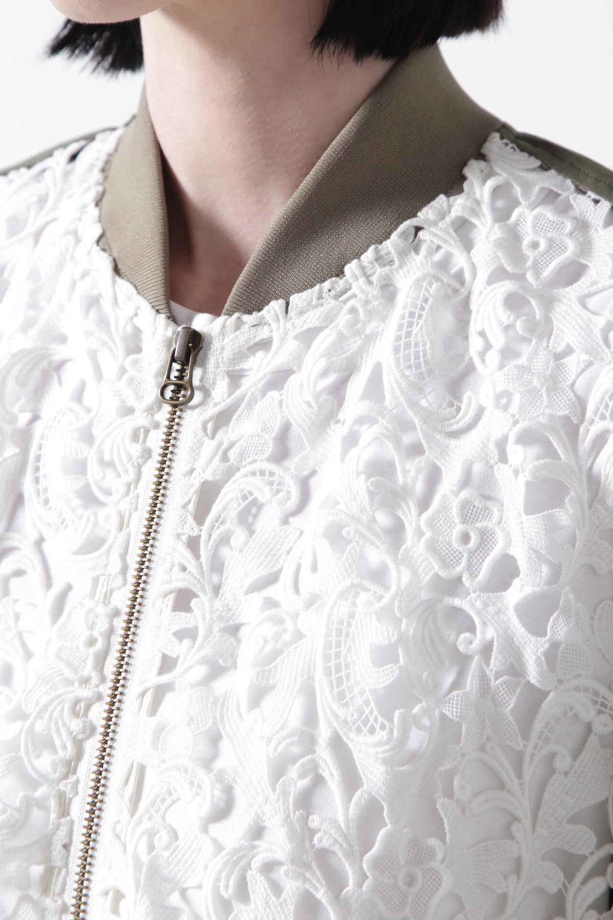 Lace Combi Sheer Sleeve MA-1