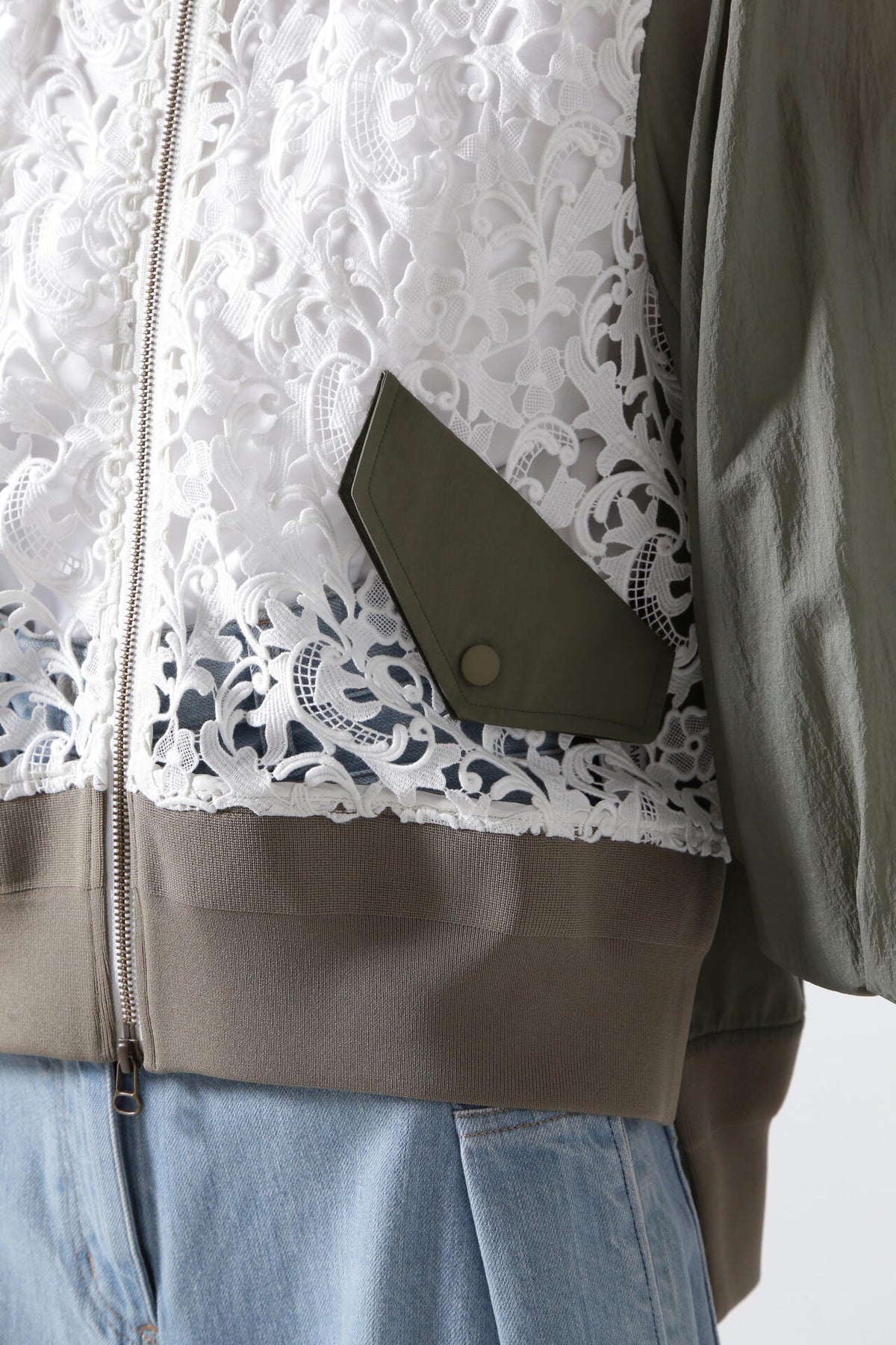 Lace Combi Sheer Sleeve MA-1