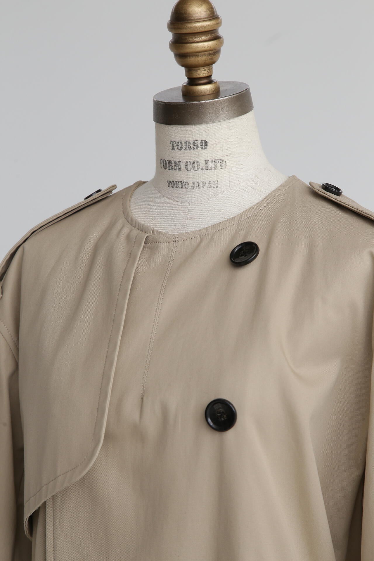 No Collar Trench Coat