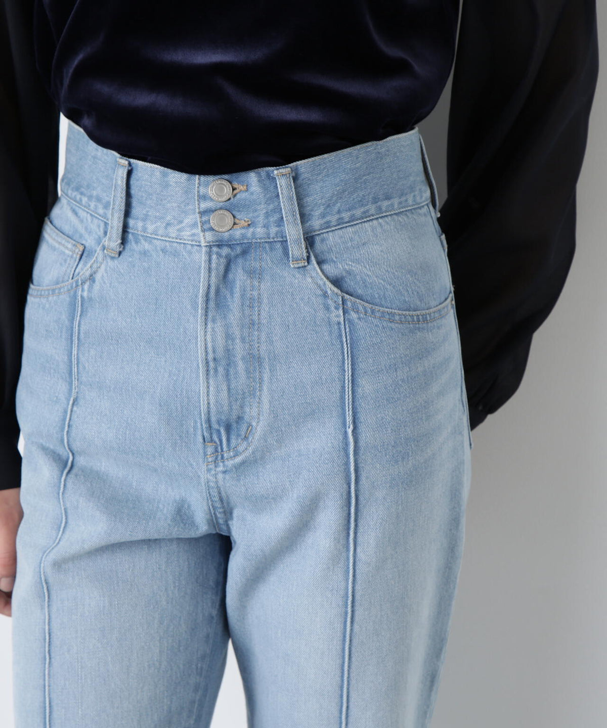 Side Slit Flare Denim