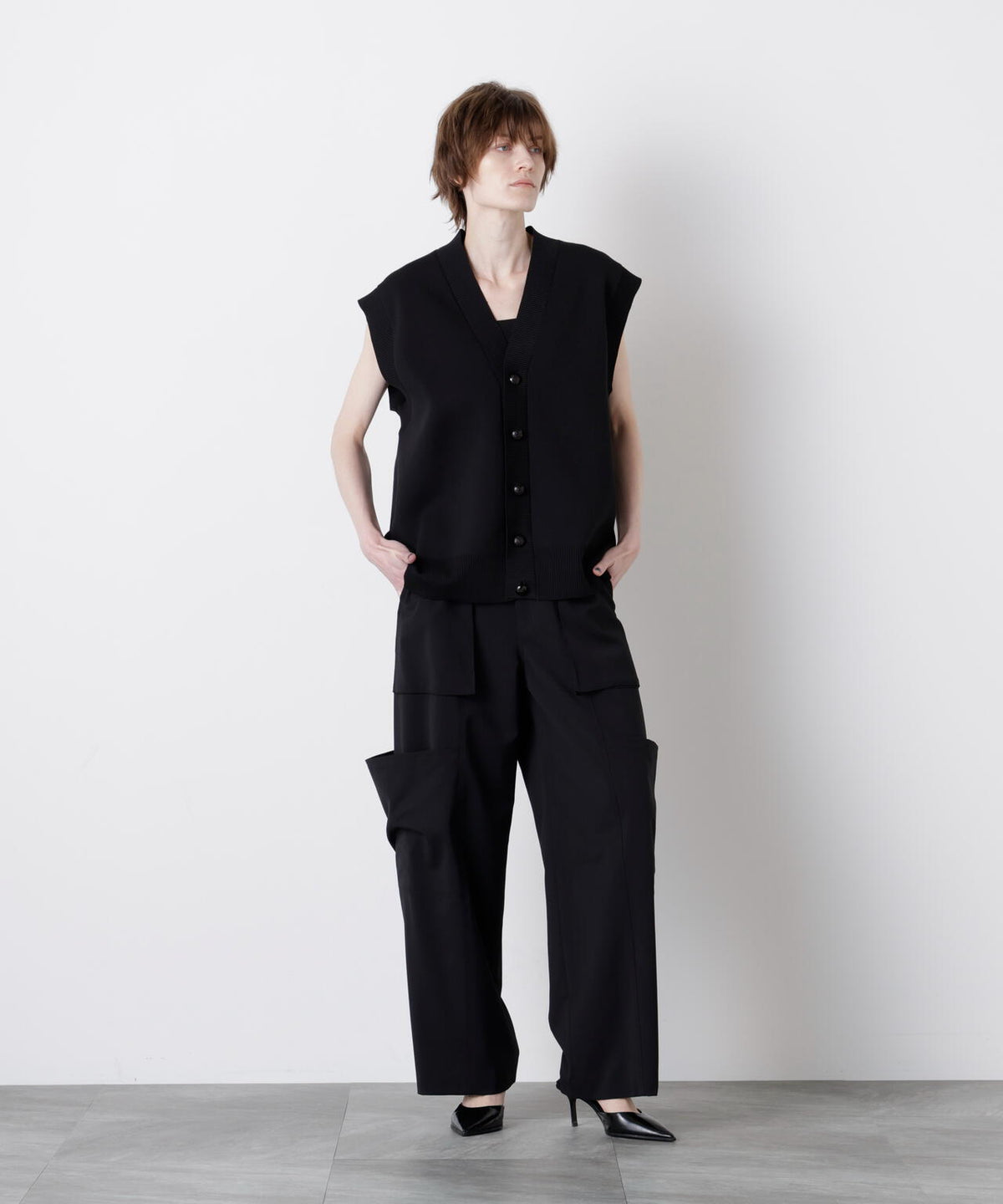 Painted Metal Button Gilet