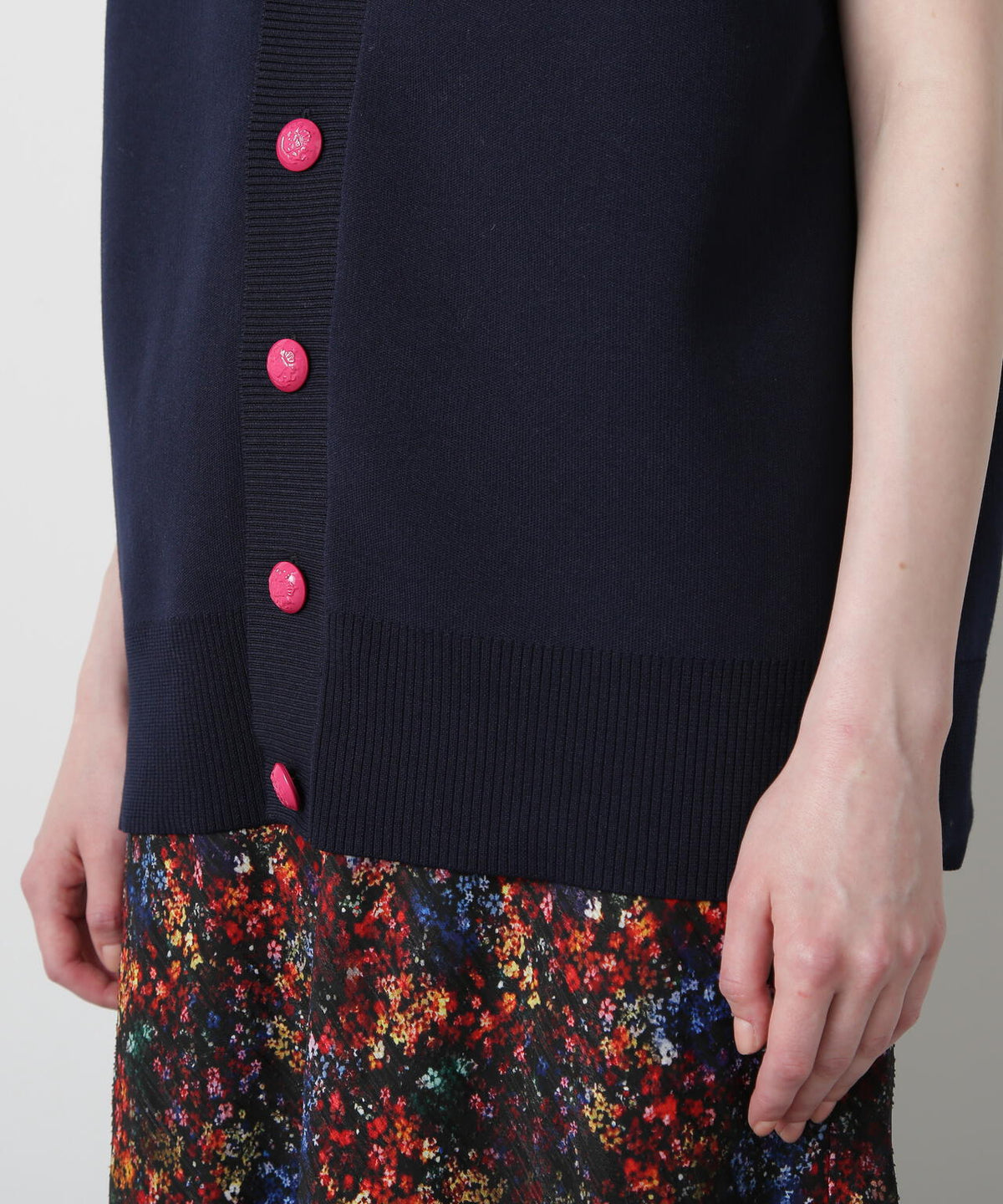 Painted Metal Button Gilet