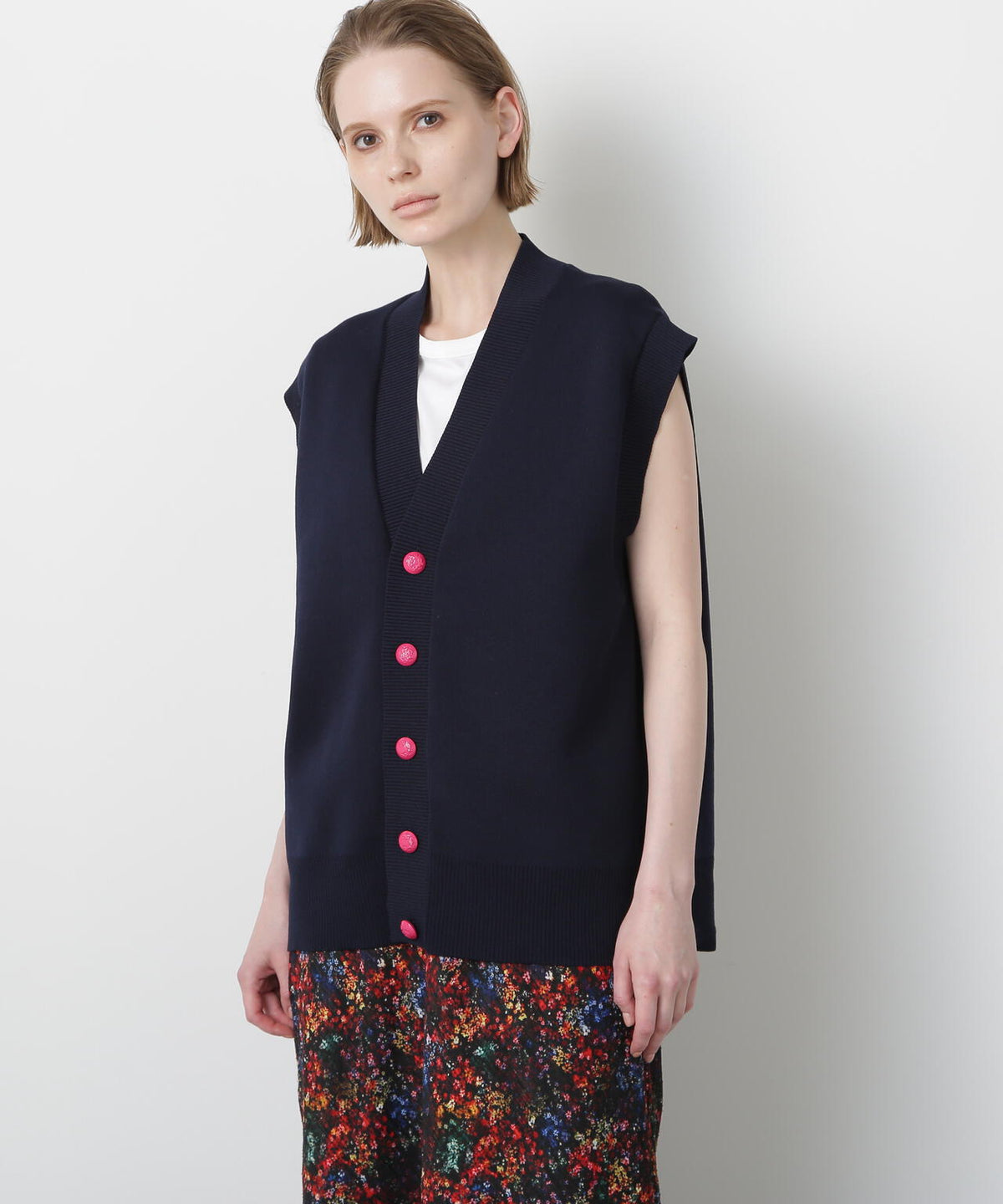 Painted Metal Button Gilet
