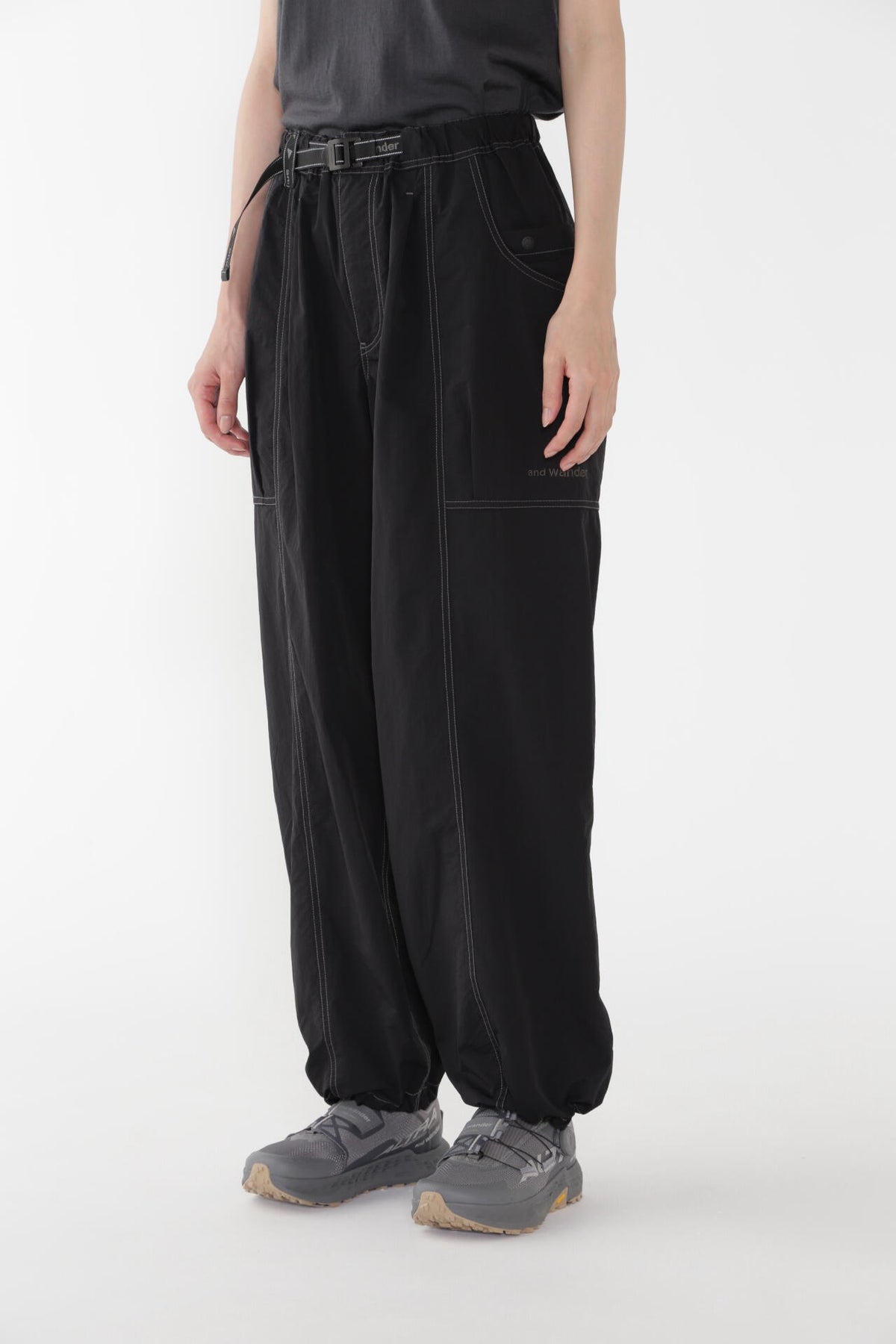 crinkled nylon pants | ウォータープルーフ ナイロン ワイドパンツ