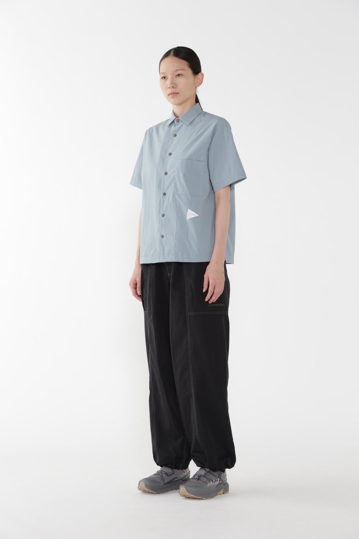 crinkled nylon pants | ウォータープルーフ ナイロン ワイドパンツ