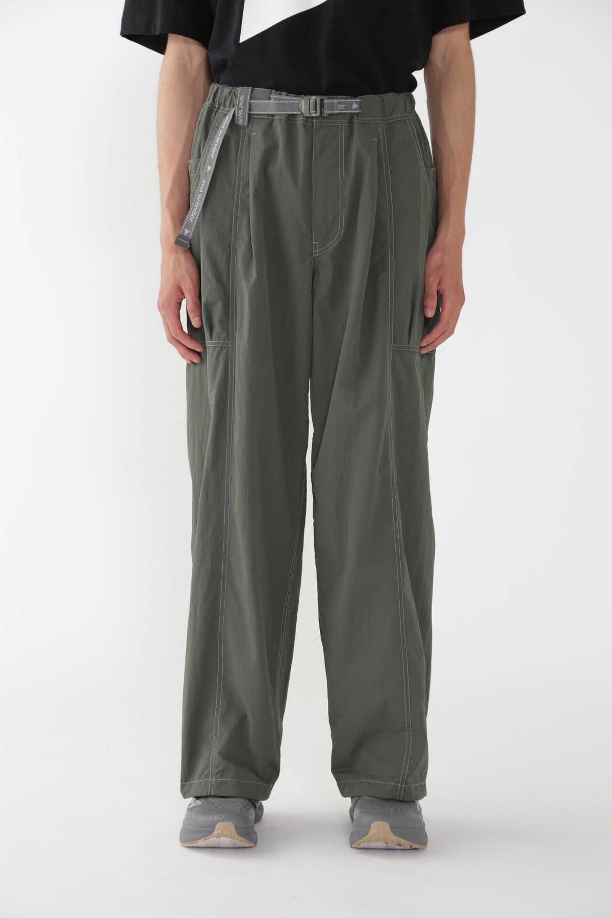 crinkled nylon pants | ウォータープルーフ ナイロン ワイドパンツ