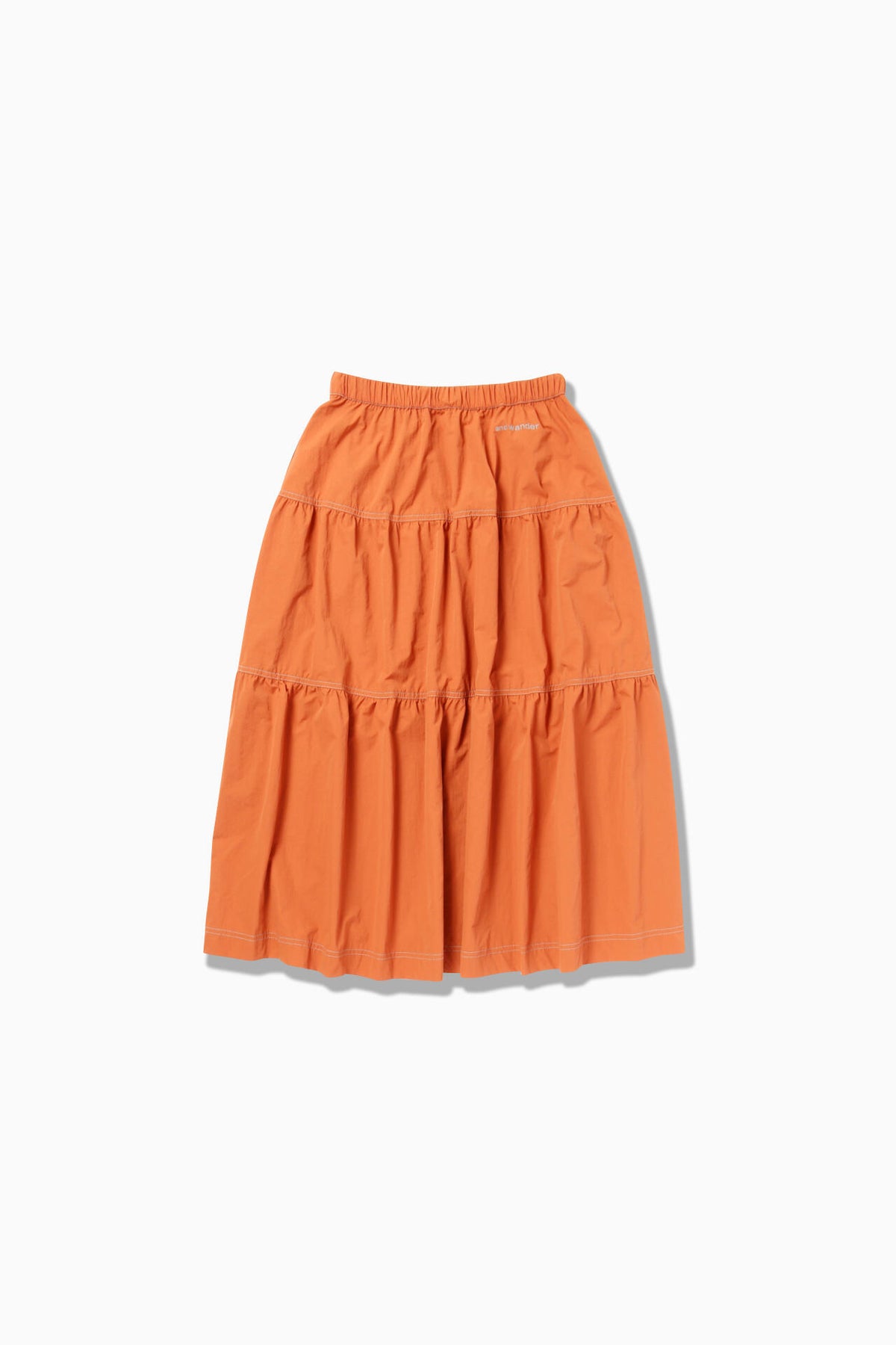 crinkled nylon skirt 2 (W) | ウォータープルーフ ナイロン ティアードロングスカート