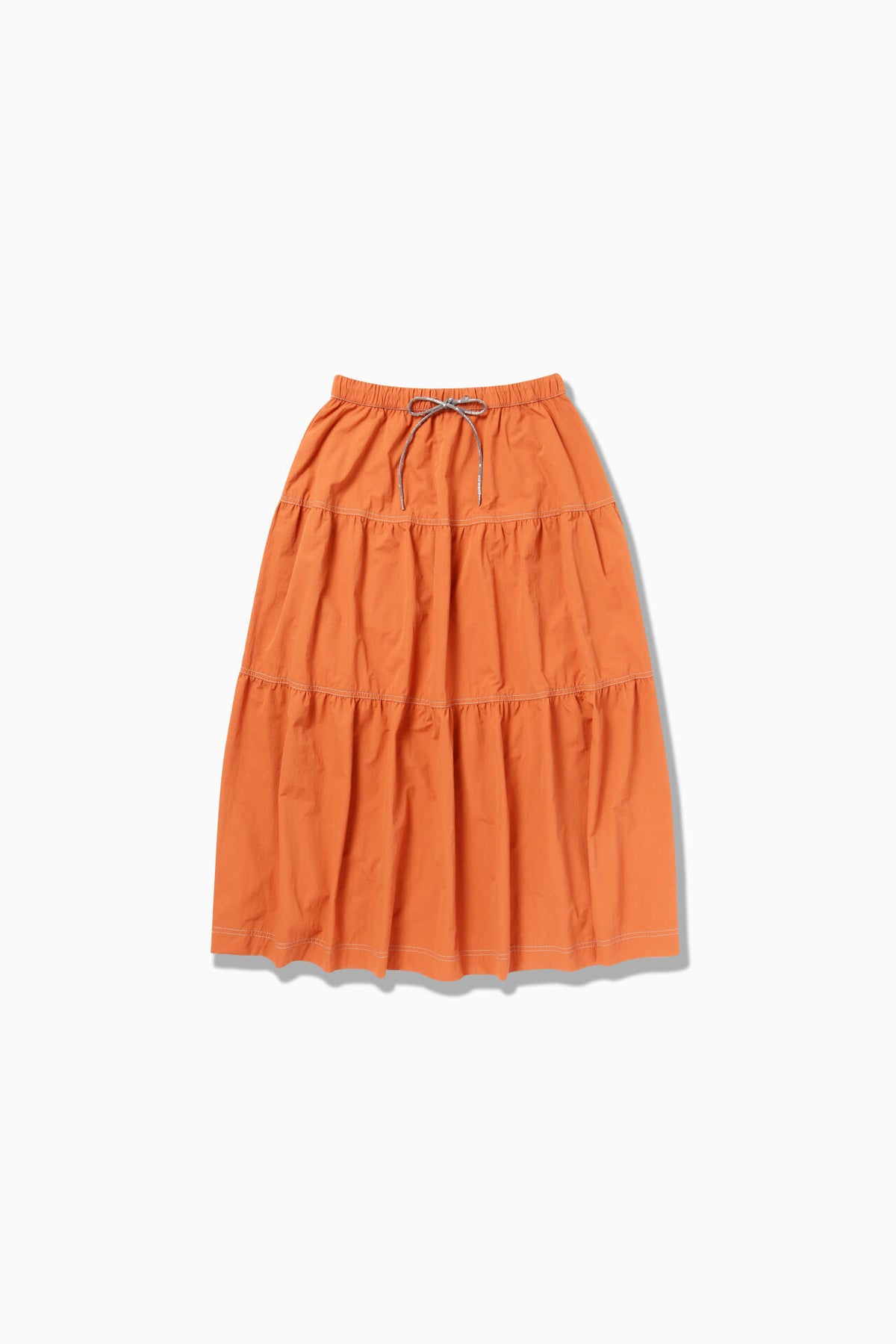 crinkled nylon skirt 2 (W) | ウォータープルーフ ナイロン ティアードロングスカート