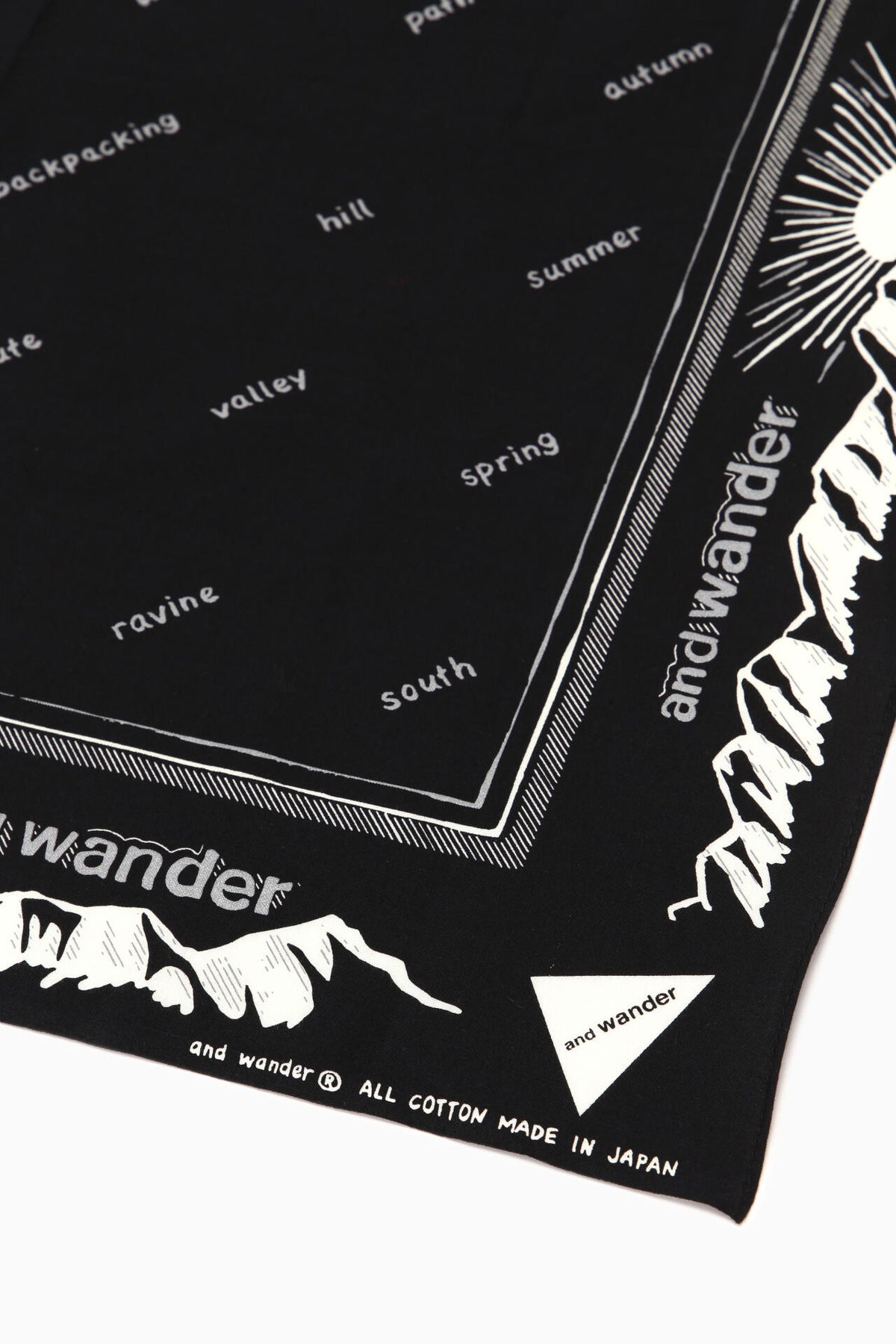 reflective words bandanna | コットン リフレクター プリント バンダナ