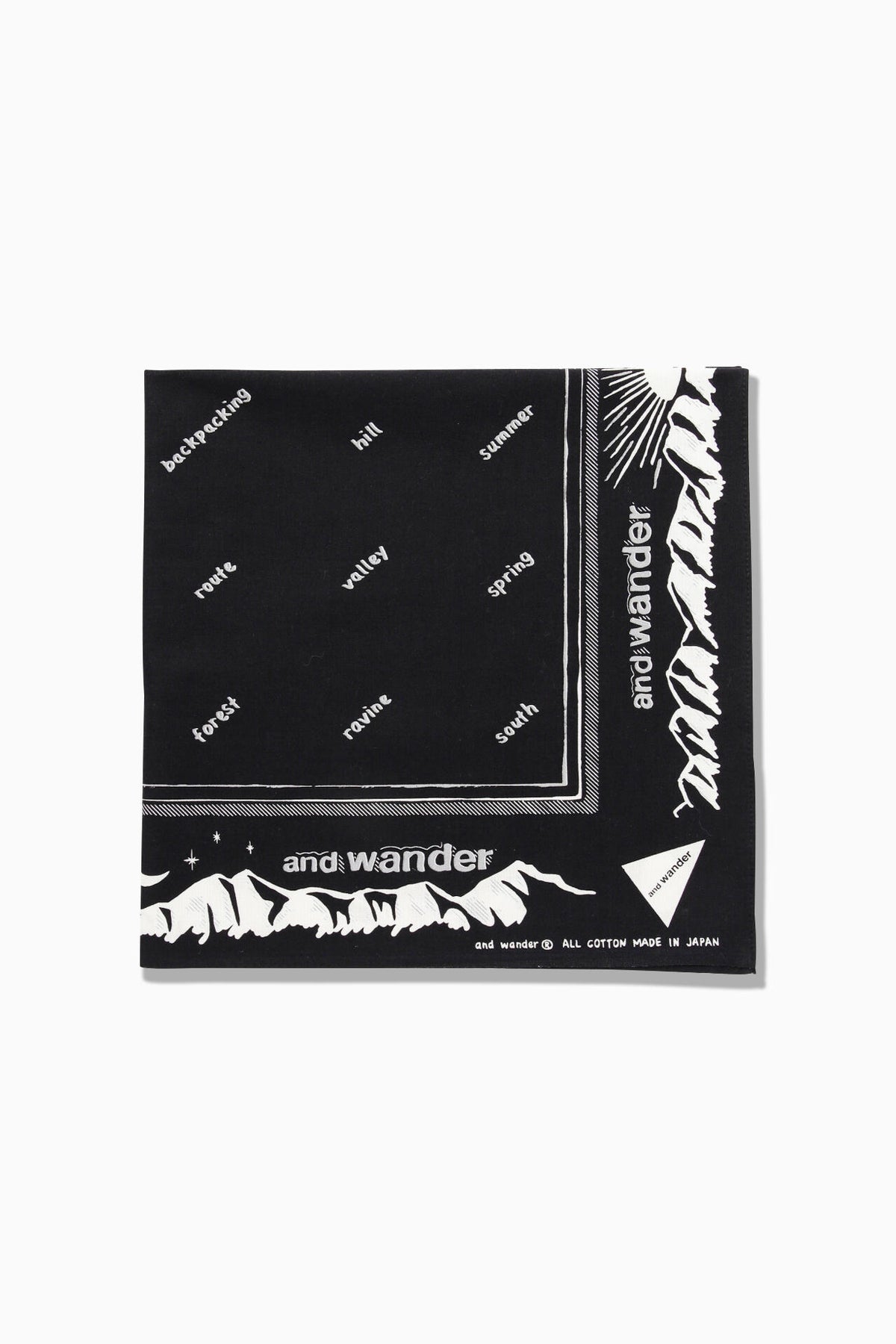 reflective words bandanna | コットン リフレクター プリント バンダナ