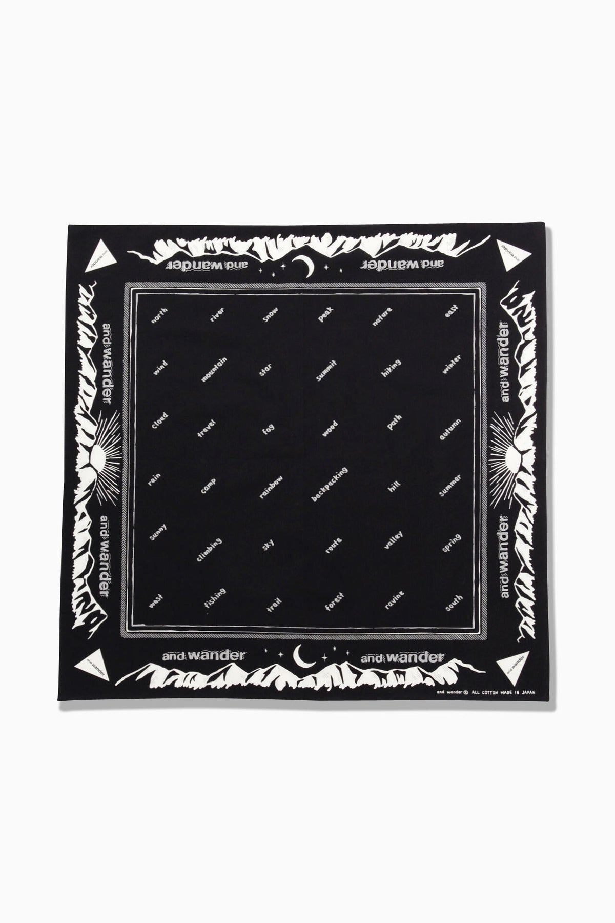 reflective words bandanna | コットン リフレクター プリント バンダナ