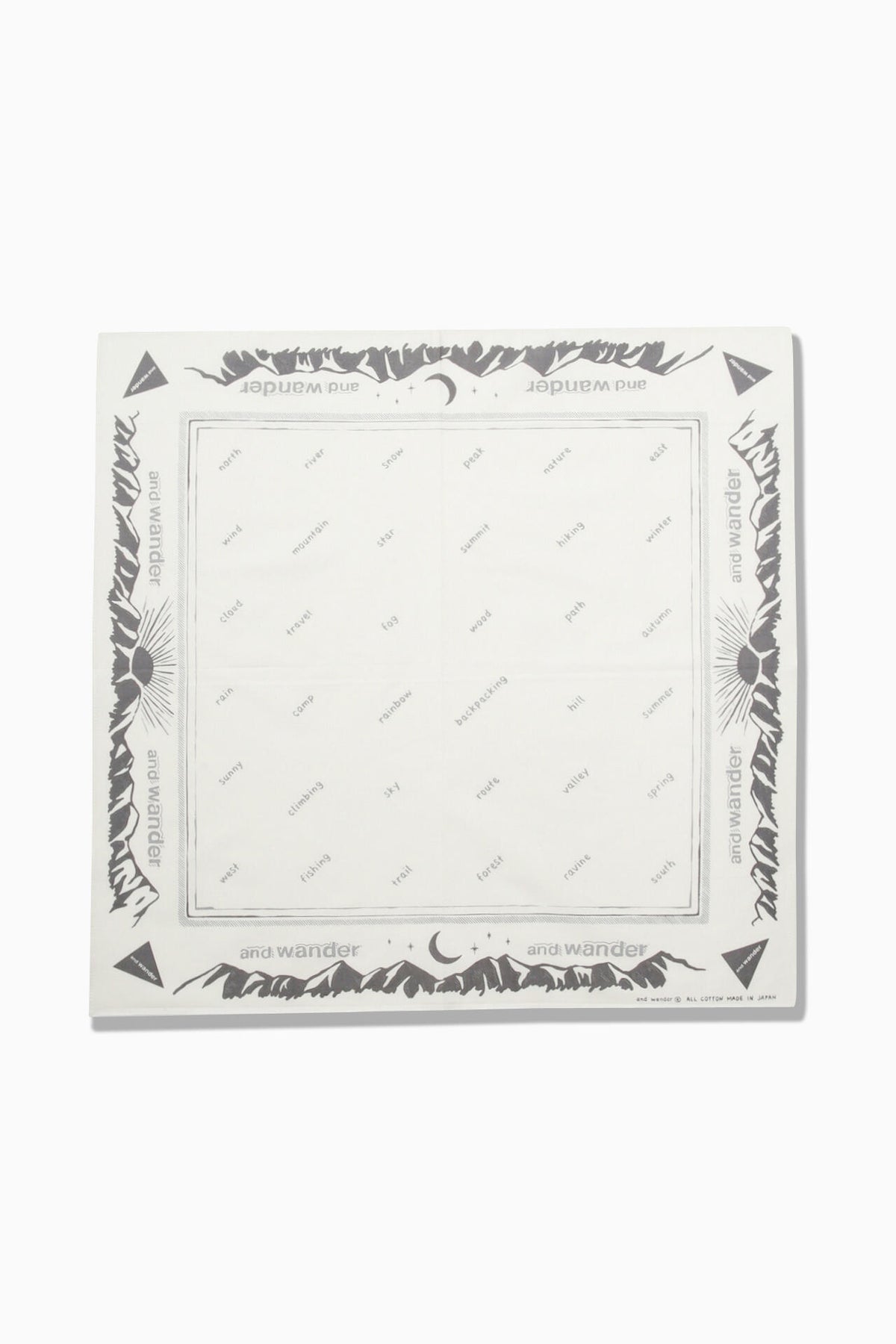 reflective words bandanna | コットン リフレクター プリント バンダナ