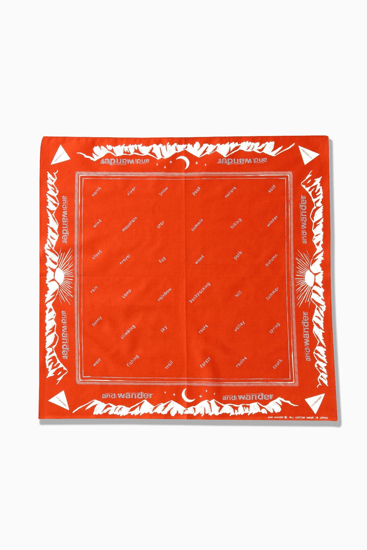 reflective words bandanna | コットン リフレクター プリント バンダナ