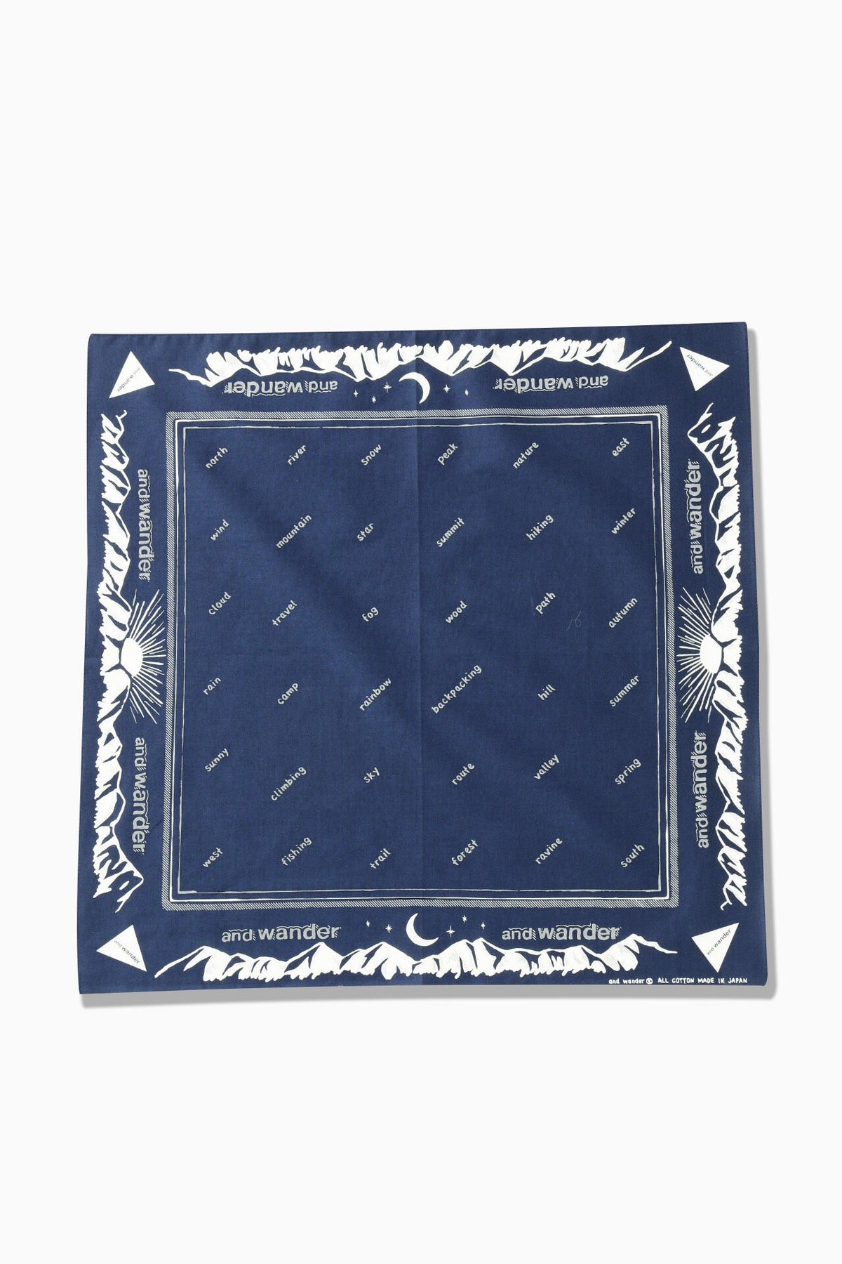 reflective words bandanna | コットン リフレクター プリント バンダナ