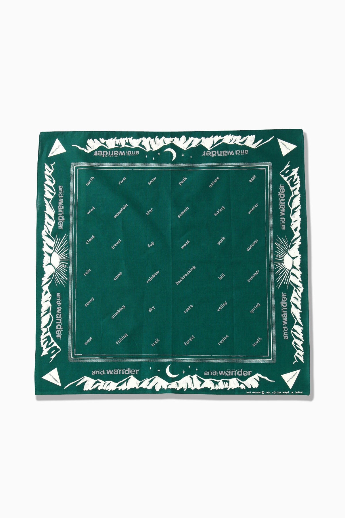 reflective words bandanna | コットン リフレクター プリント バンダナ