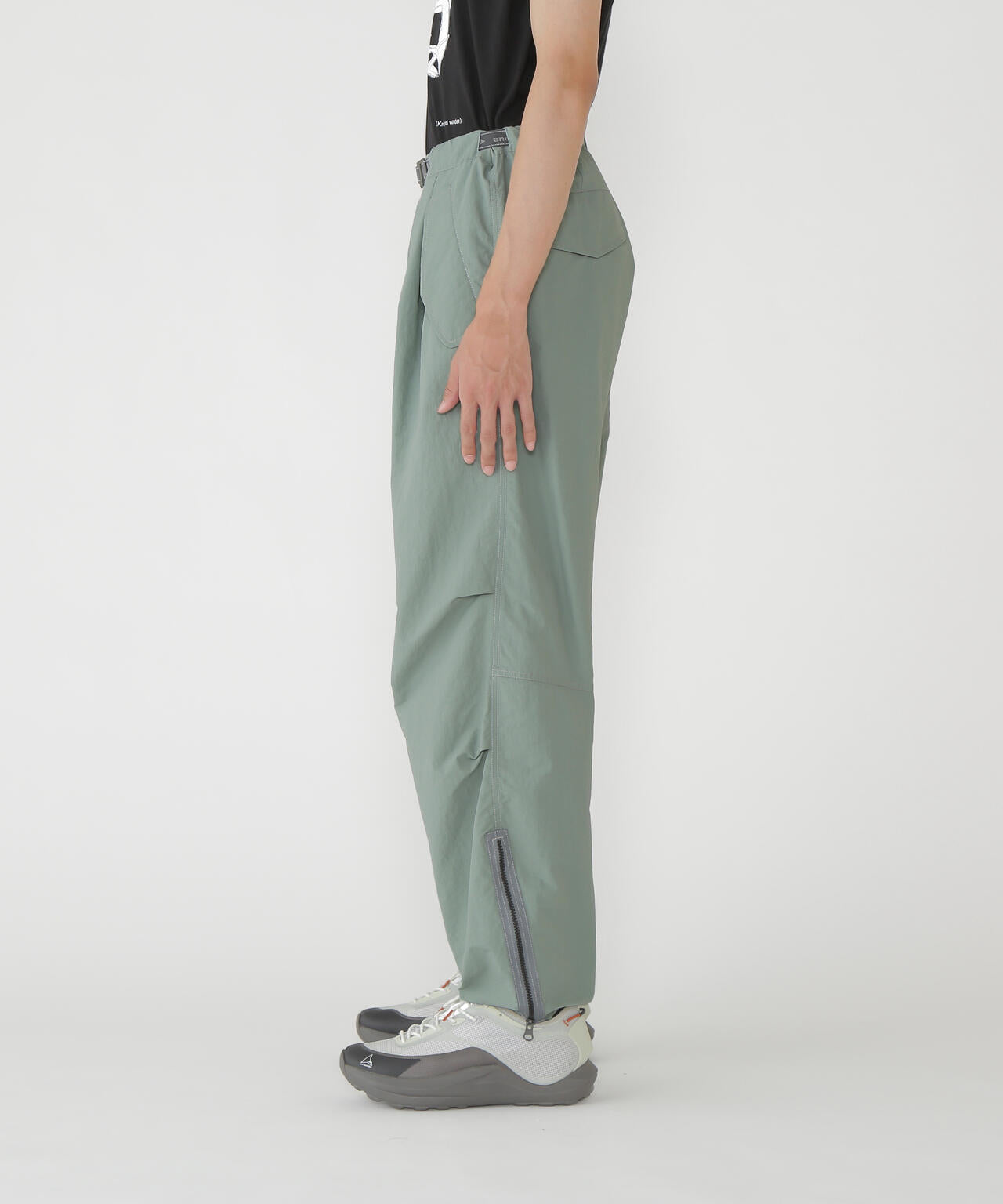 ottomancloth side zip hem pants