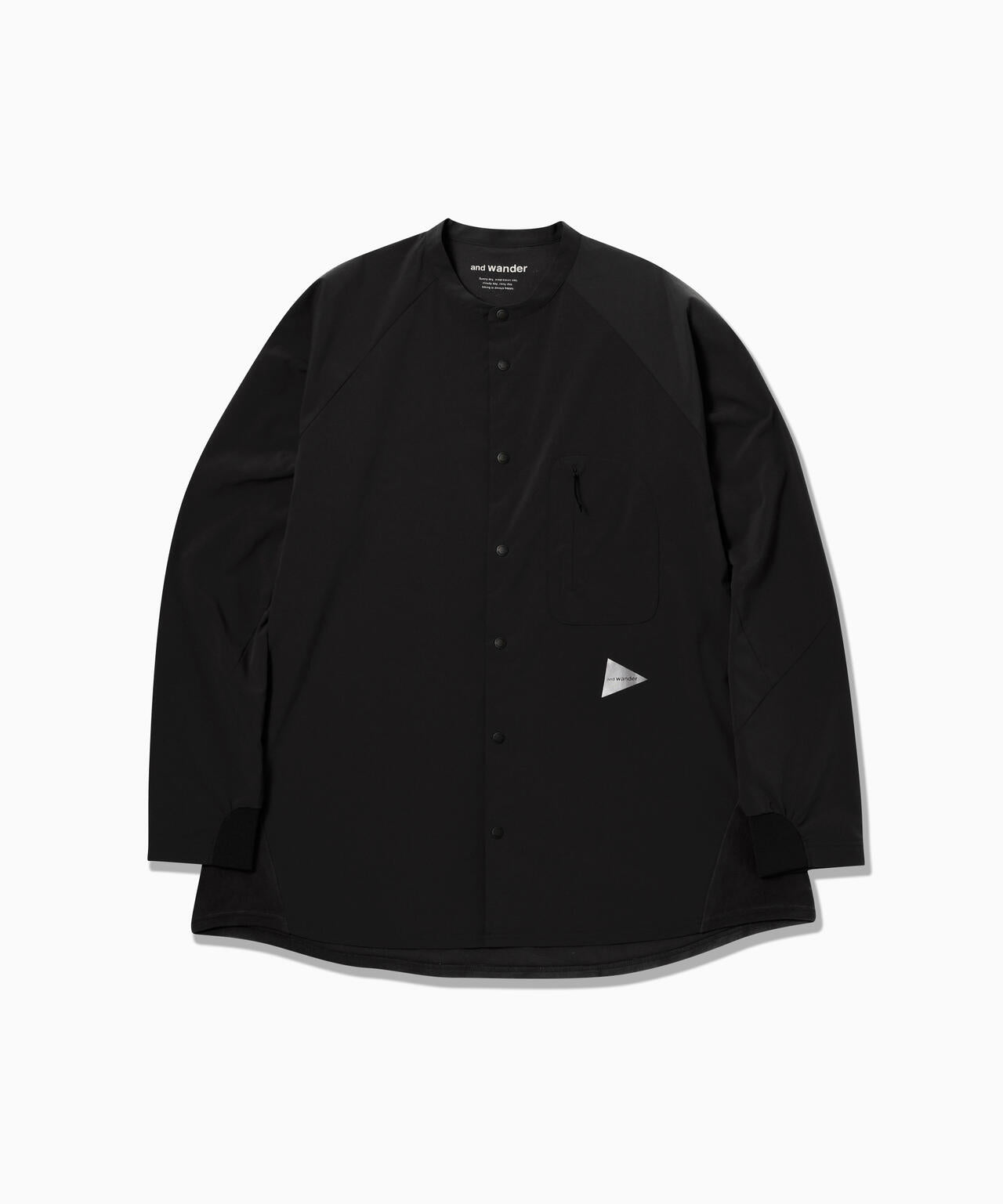 fleece base band collar shirt