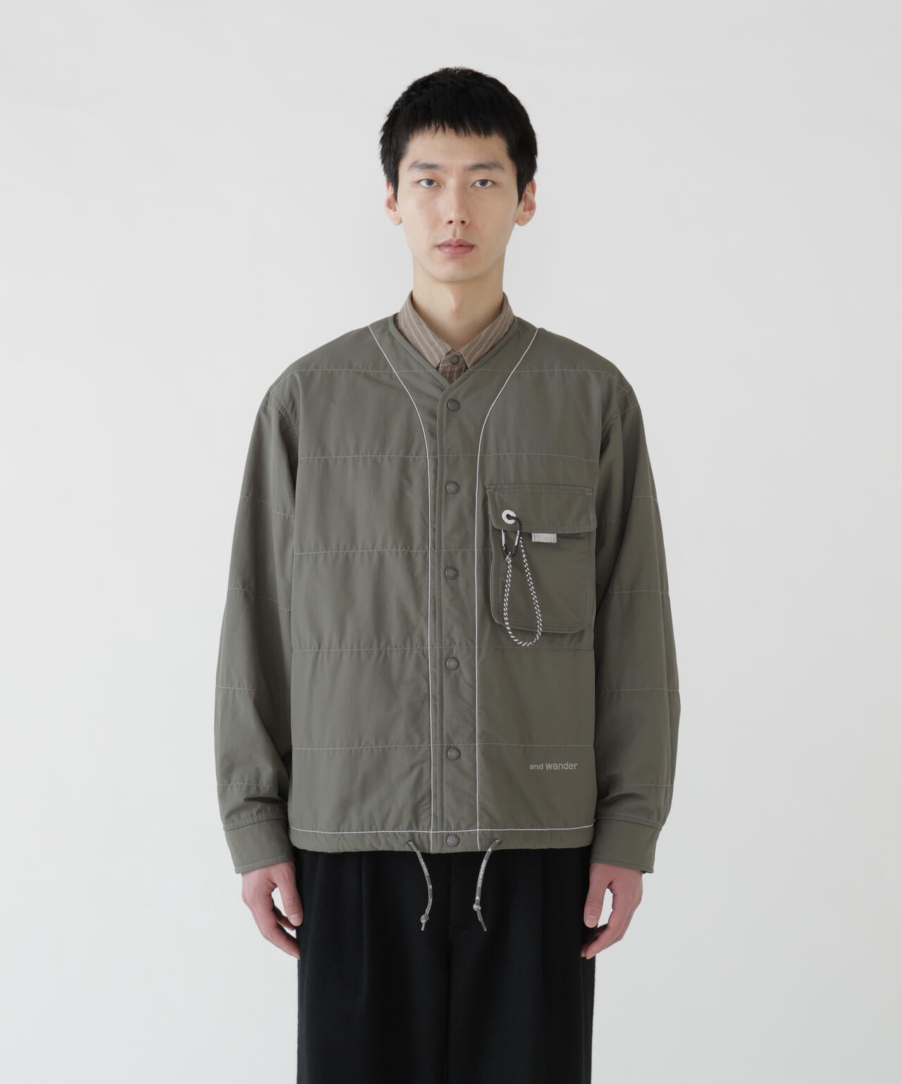 C/N Octa collarless shirt jacket