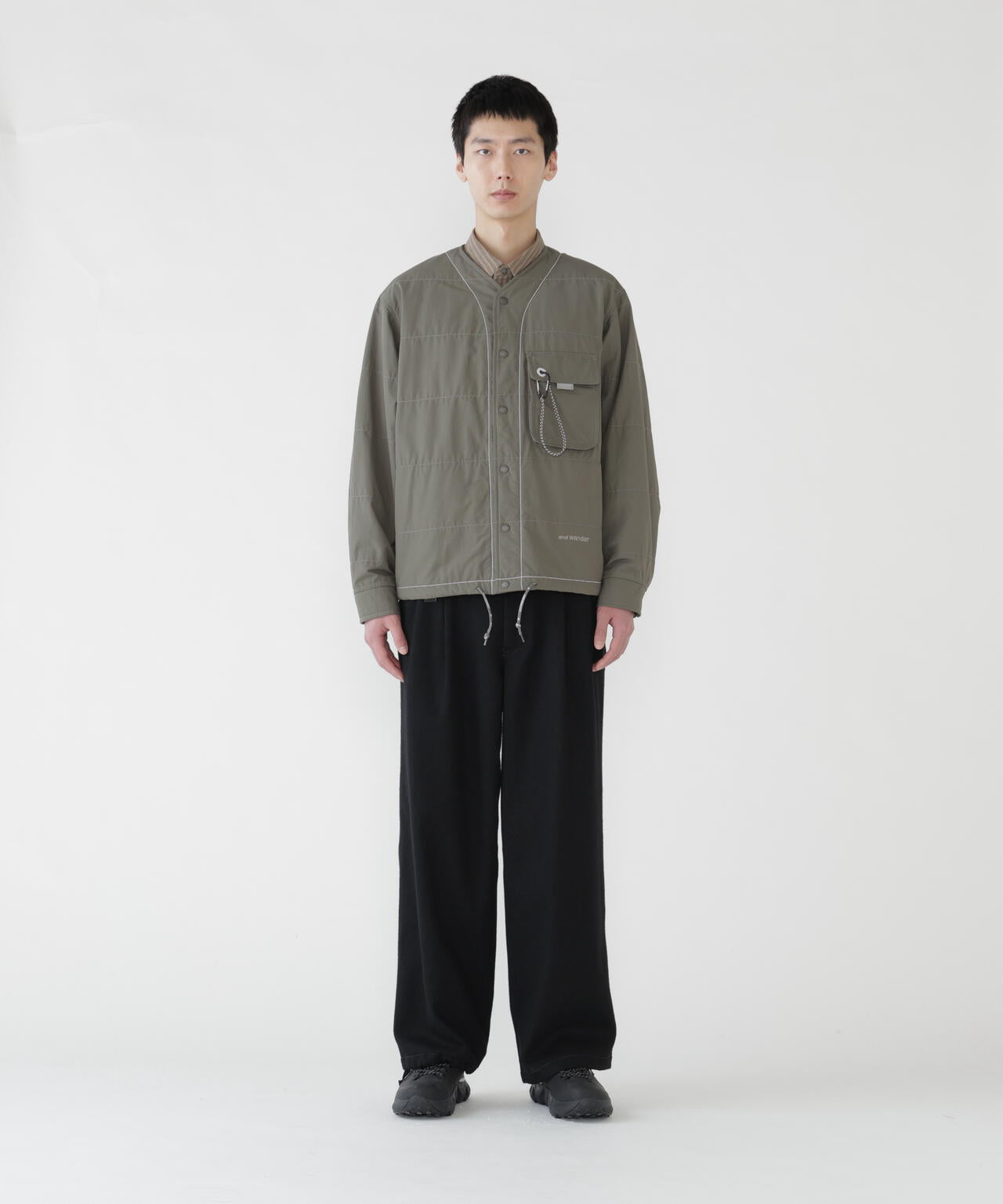 C/N Octa collarless shirt jacket