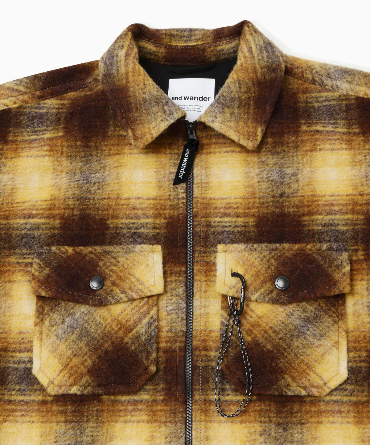 wool shaggy check zip jacket | ウール シャギー チェック ジップ ジャケット