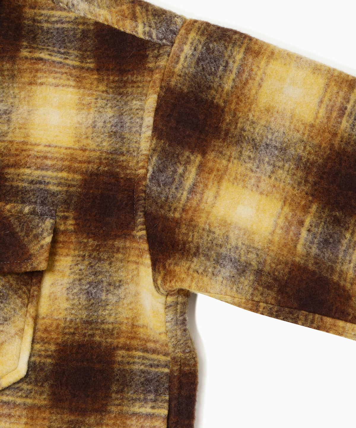 wool shaggy check zip jacket | ウール シャギー チェック ジップ ジャケット