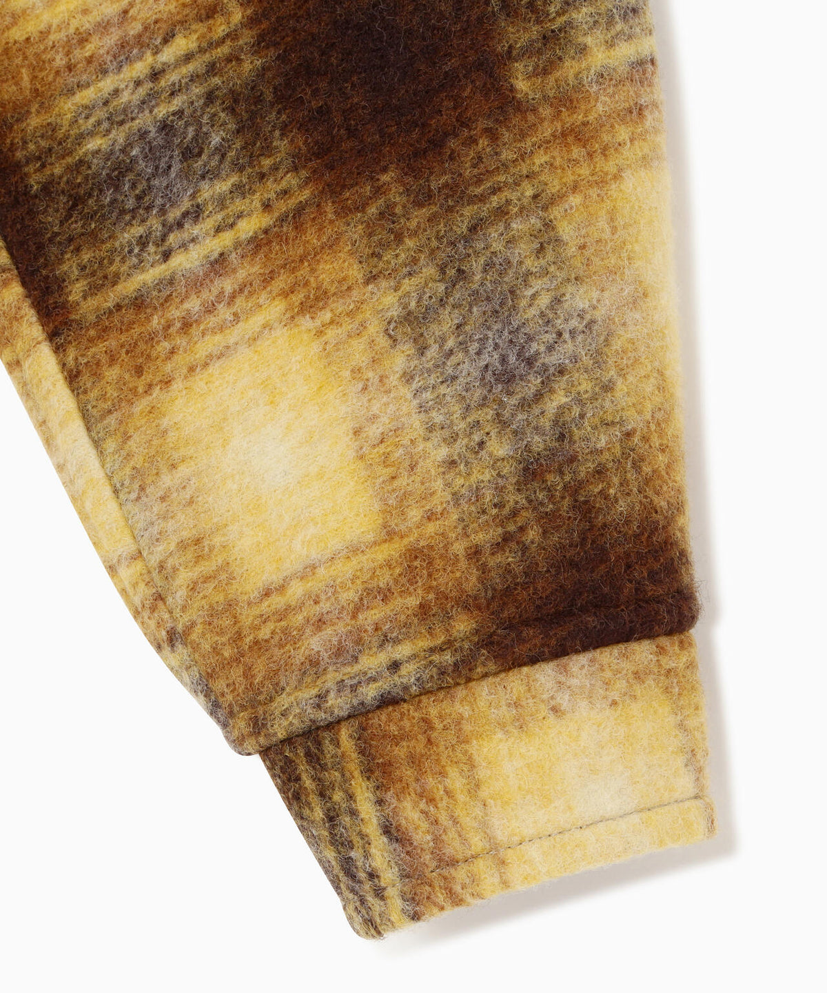 wool shaggy check zip jacket | ウール シャギー チェック ジップ ジャケット