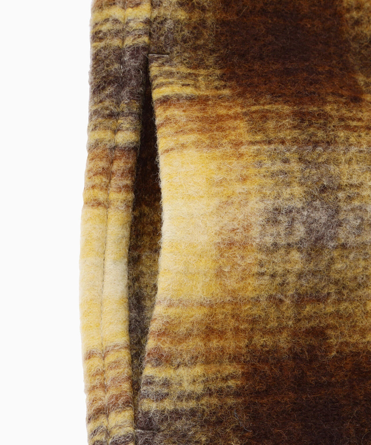 wool shaggy check zip jacket | ウール シャギー チェック ジップ ジャケット