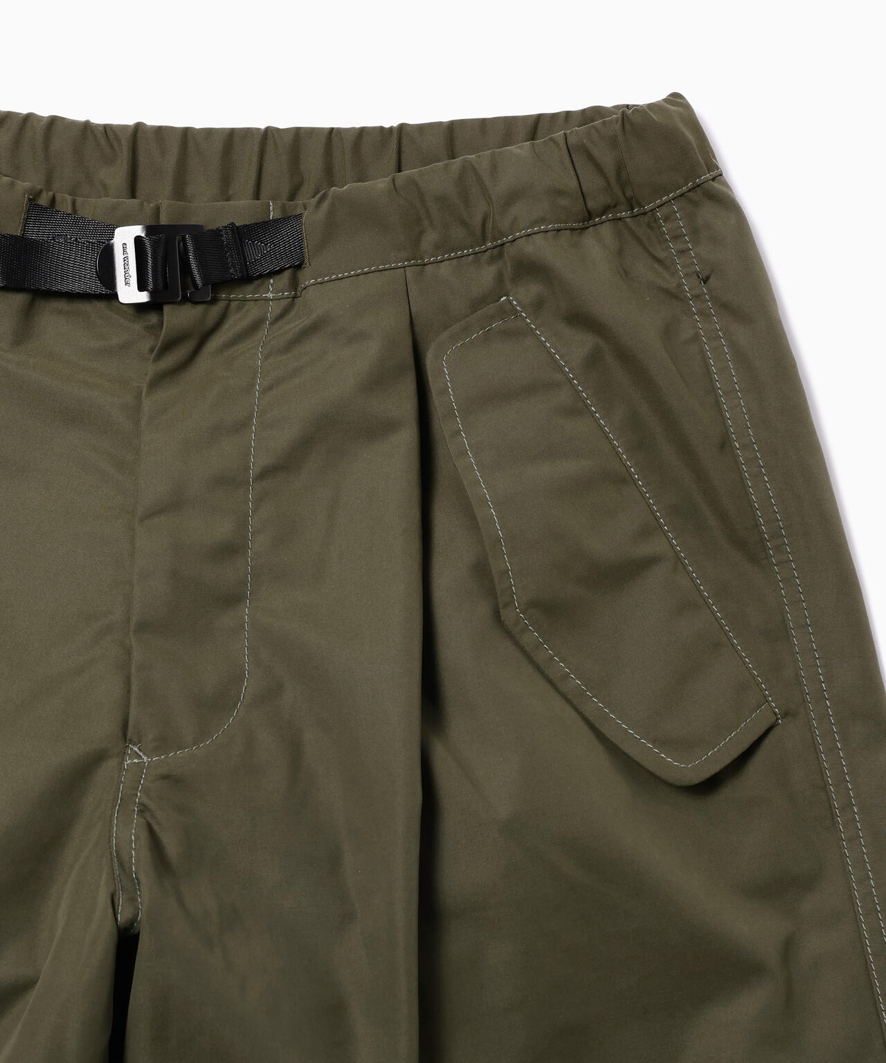 high count cloth side zip hem pants