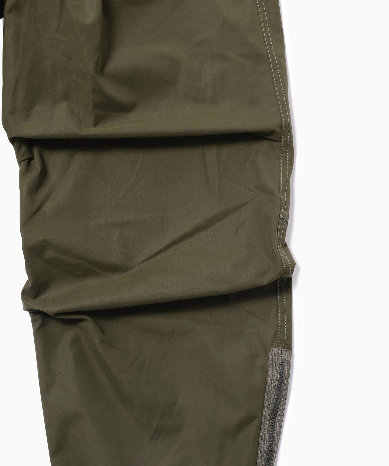 high count cloth side zip hem pants