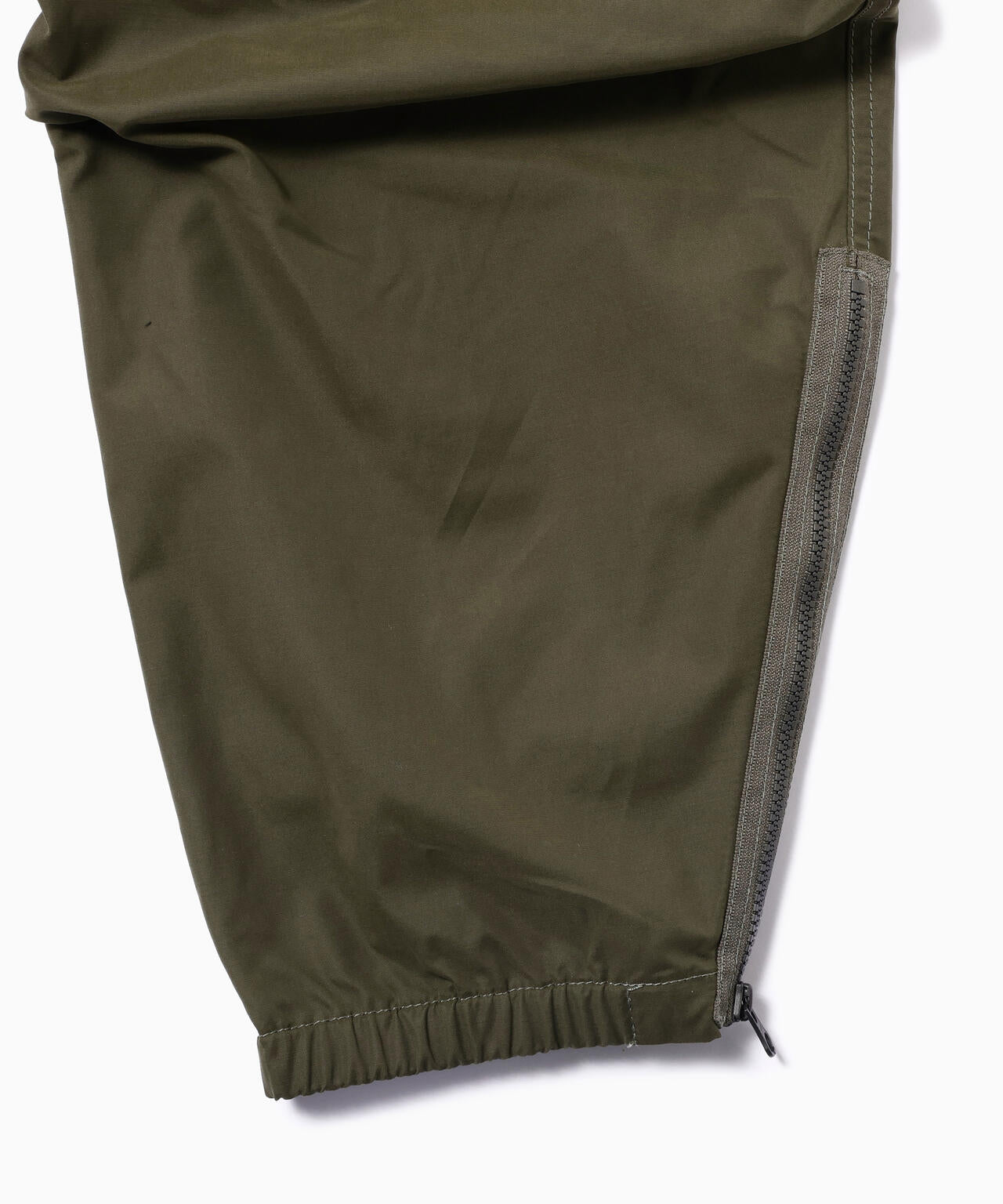 high count cloth side zip hem pants
