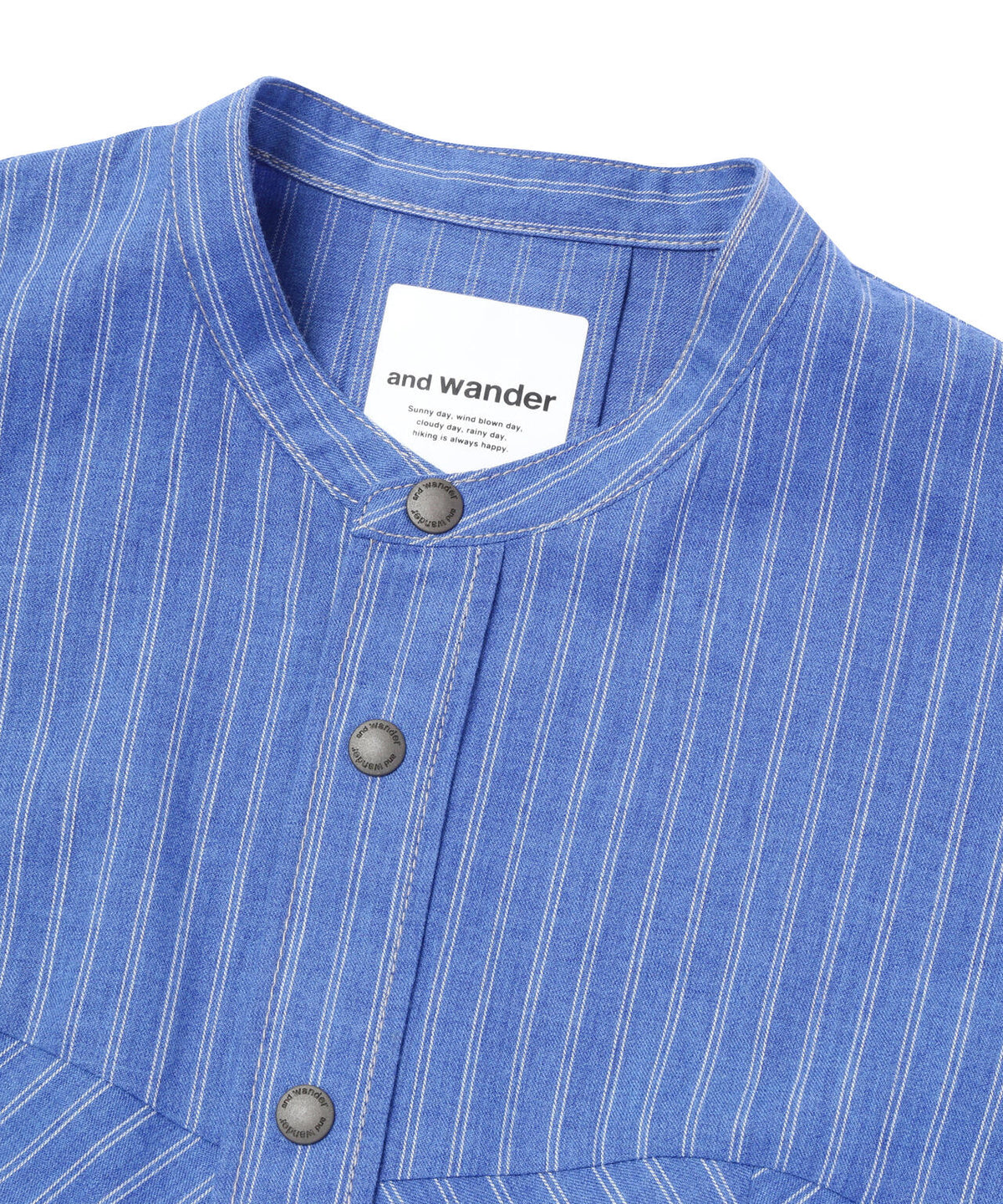 C/W stripe long shirt (W) | コットンウール ストライプ ロングシャツ