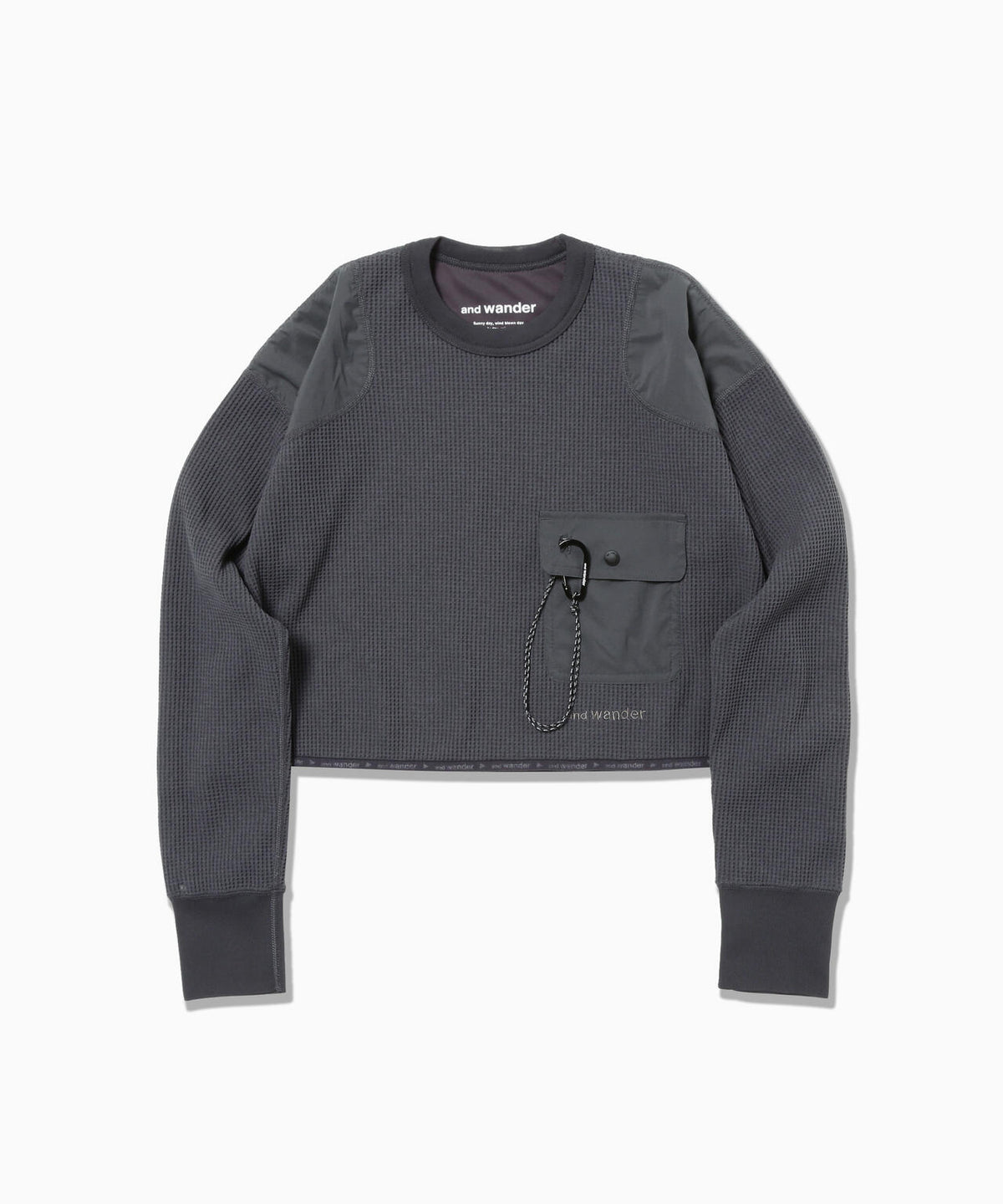 PE waffle short length T (W) | ワッフル クロップドTシャツ
