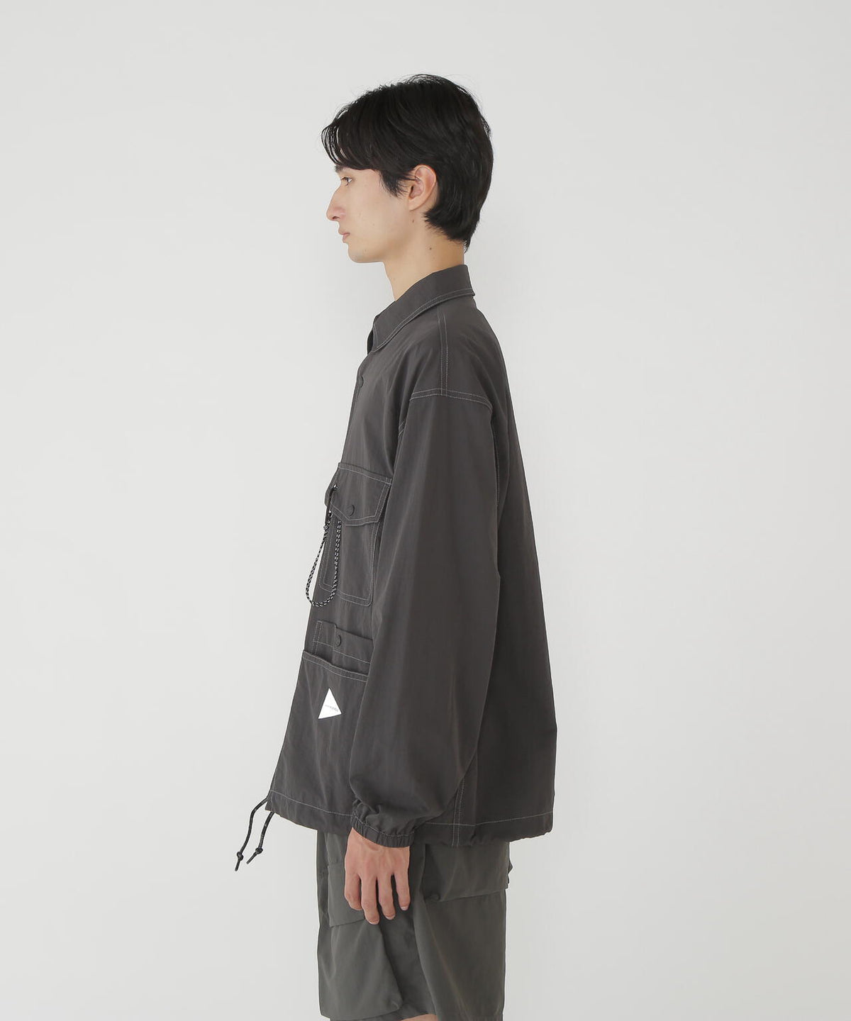 crinkled nylon shrits jacket | ナイロン プルーフ シャツジャケット