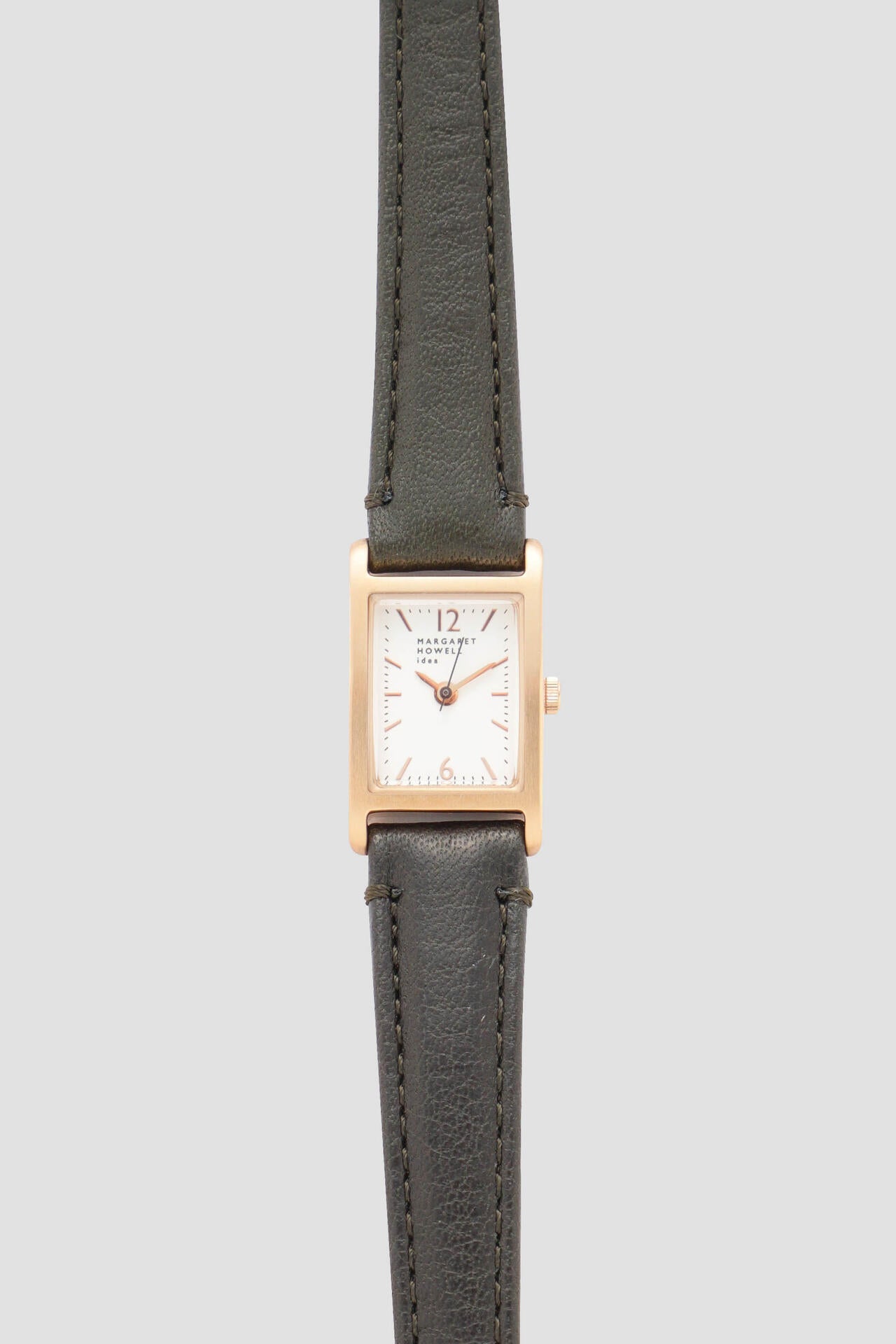 CALF BELT / RECTANGULAR WATCH