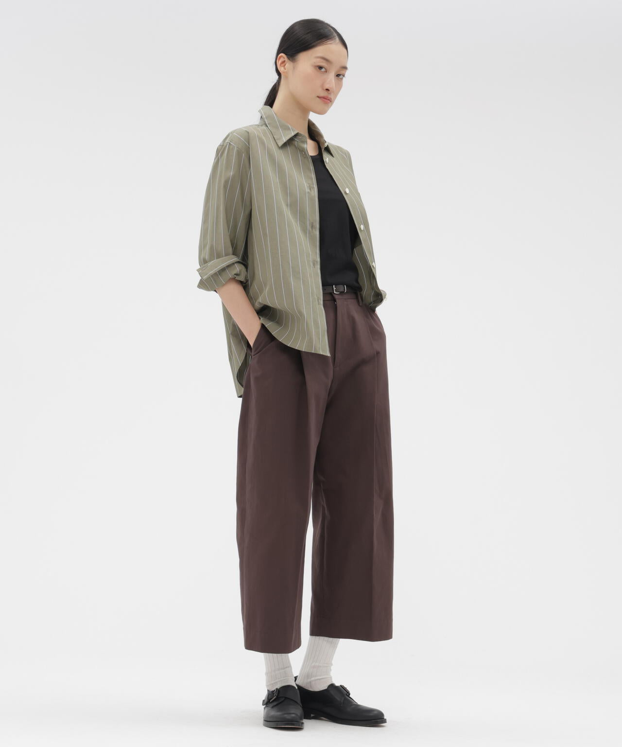 WIDE STRIPE COTTON SHIRT