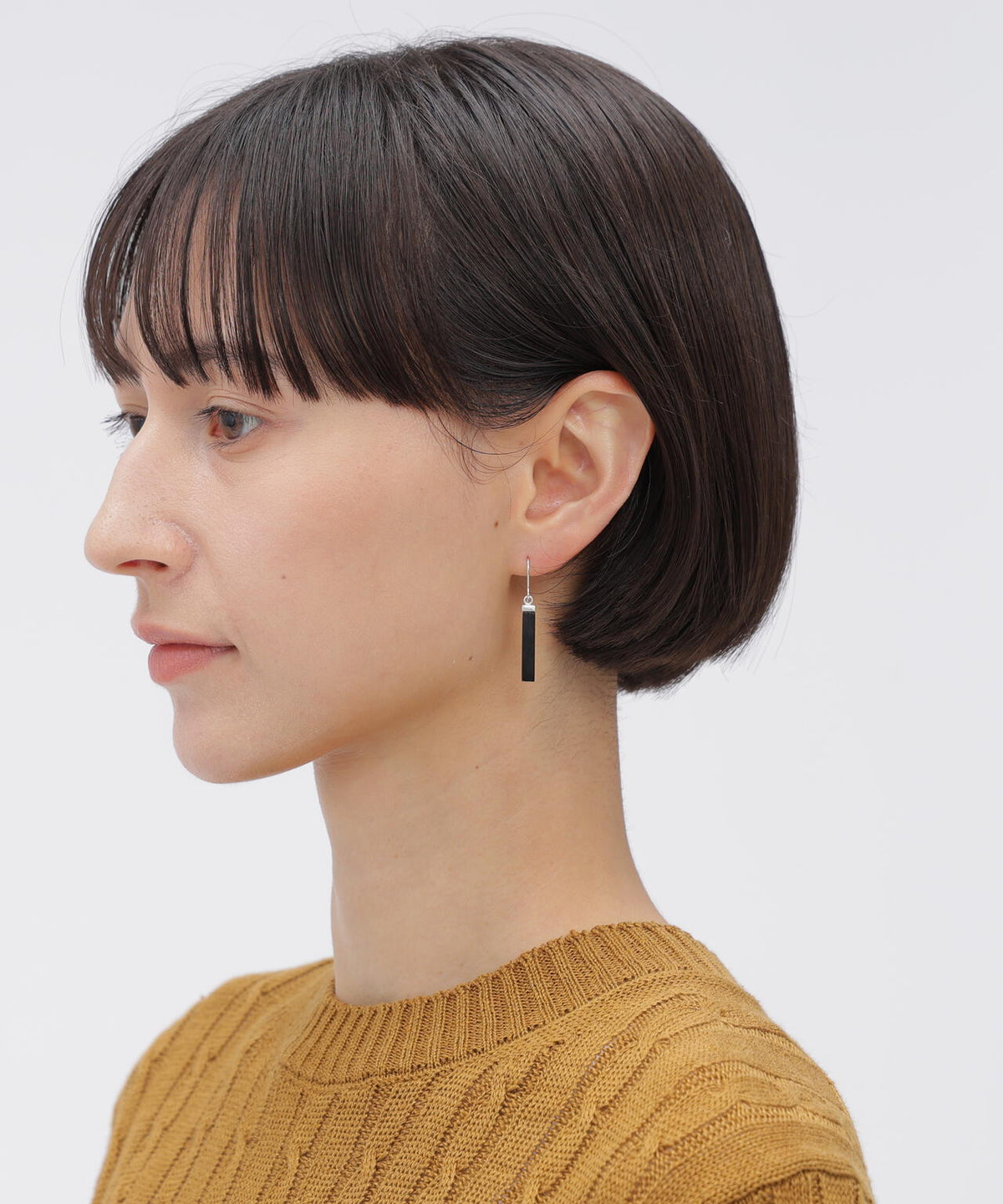 miriam renshaw ISSENDO HORN AND SILVER RECTANGULAR EARRINGS