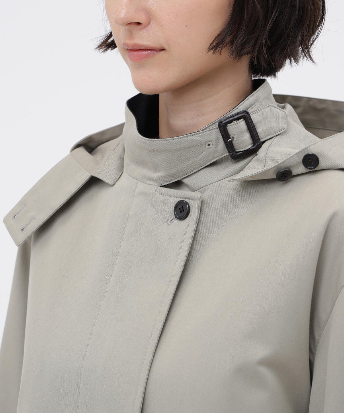 COTTON NYLON GABARDINE COAT