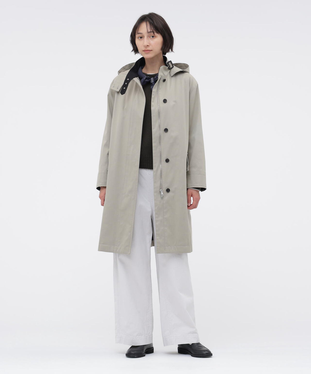 COTTON NYLON GABARDINE COAT