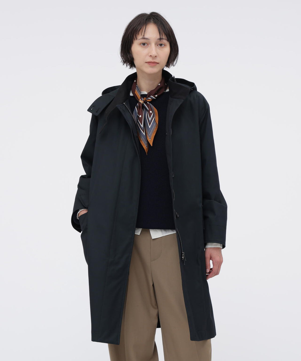 COTTON NYLON GABARDINE COAT