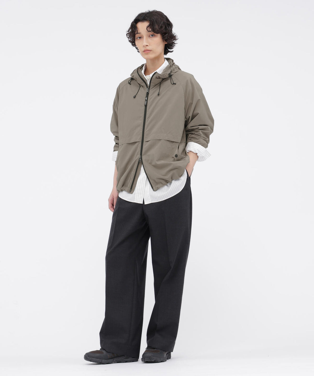 MUTED WOOL CHECK TROUSERS