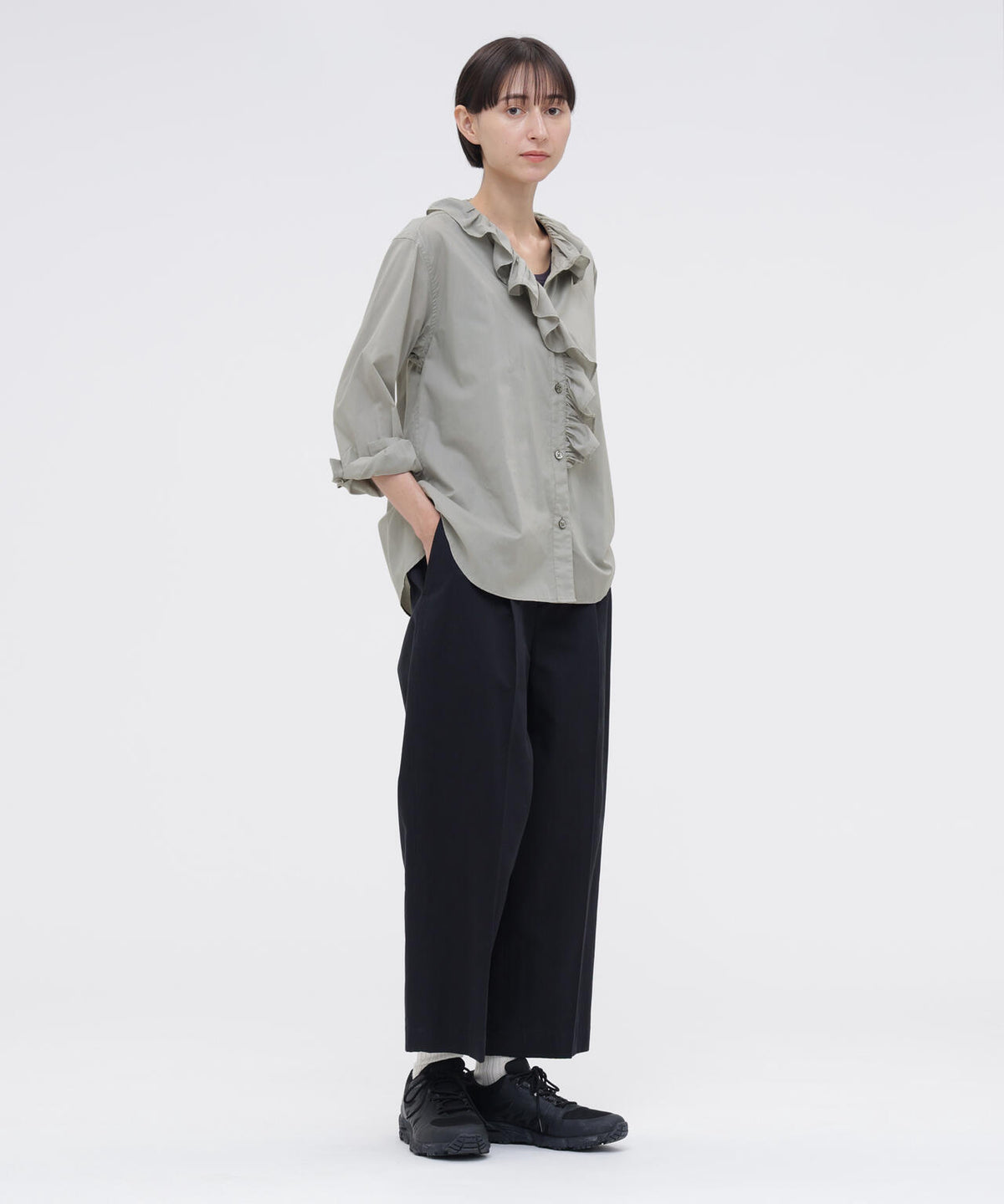 COTTON TWILL TROUSERS