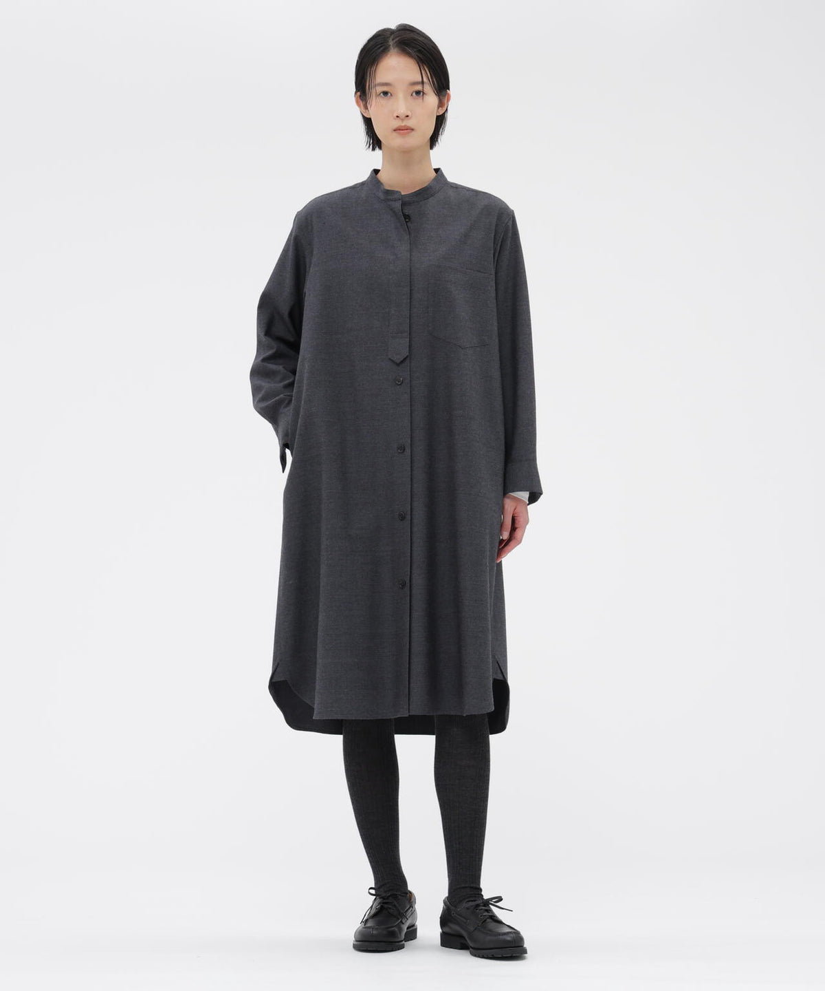 CHAMBRAY FLANNEL DRESS