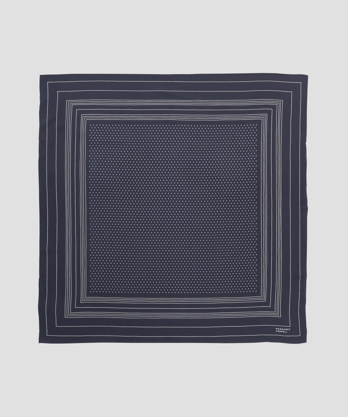 IRREGULAR BORDER SCARF SILK
