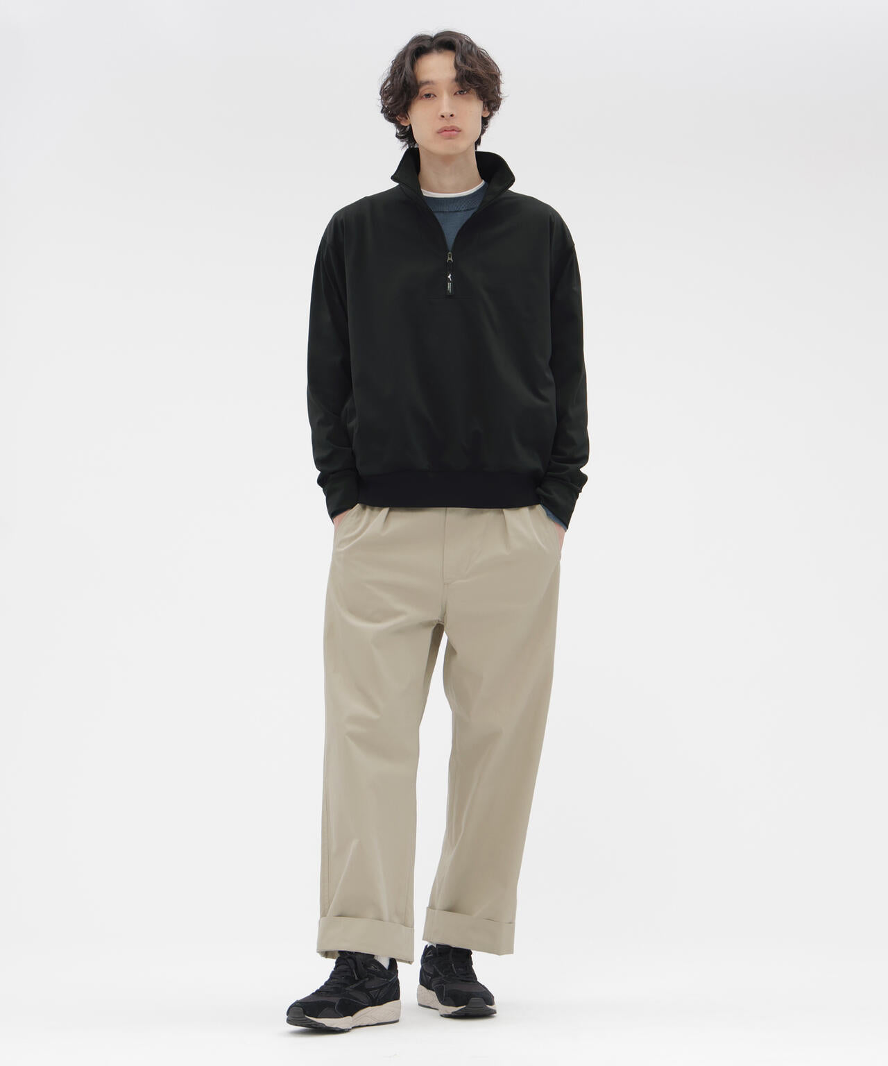 EGYPTIAN COTTON GABARDINE TROUSERS