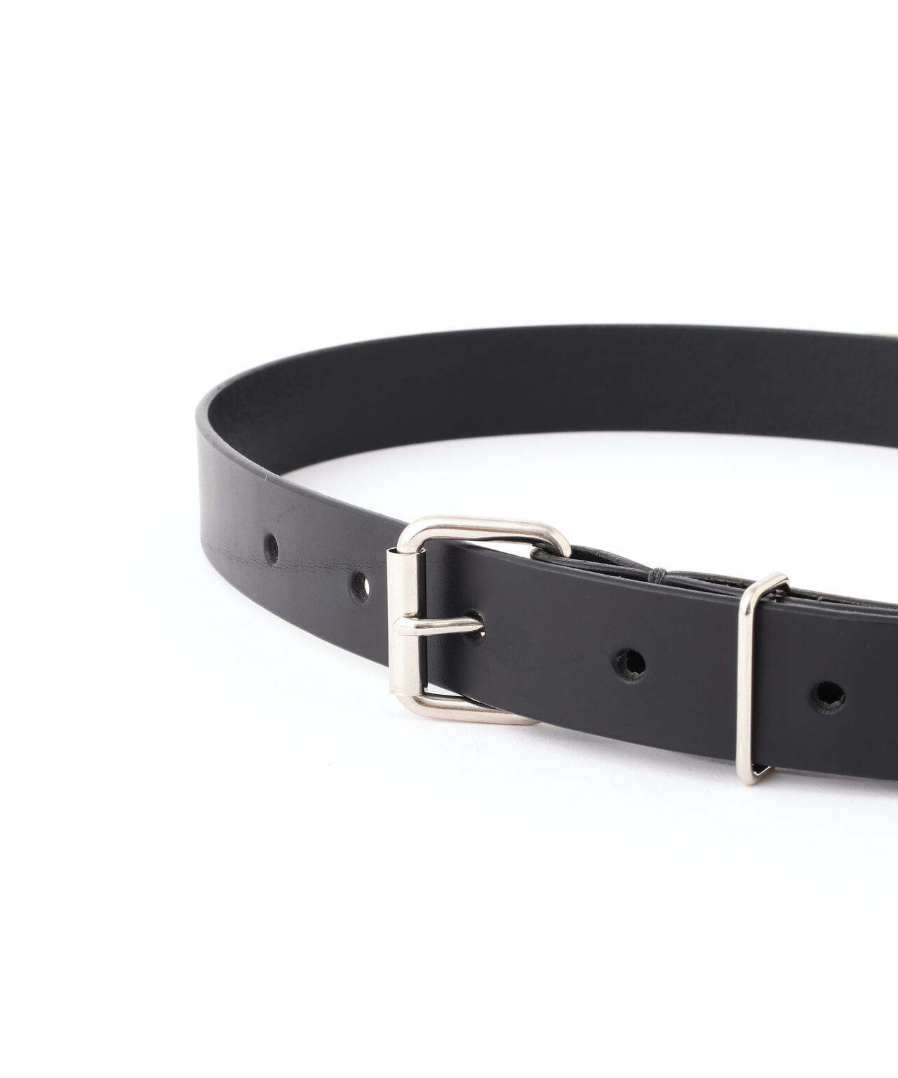 ROLLER BUCKLE LEATHER BELT