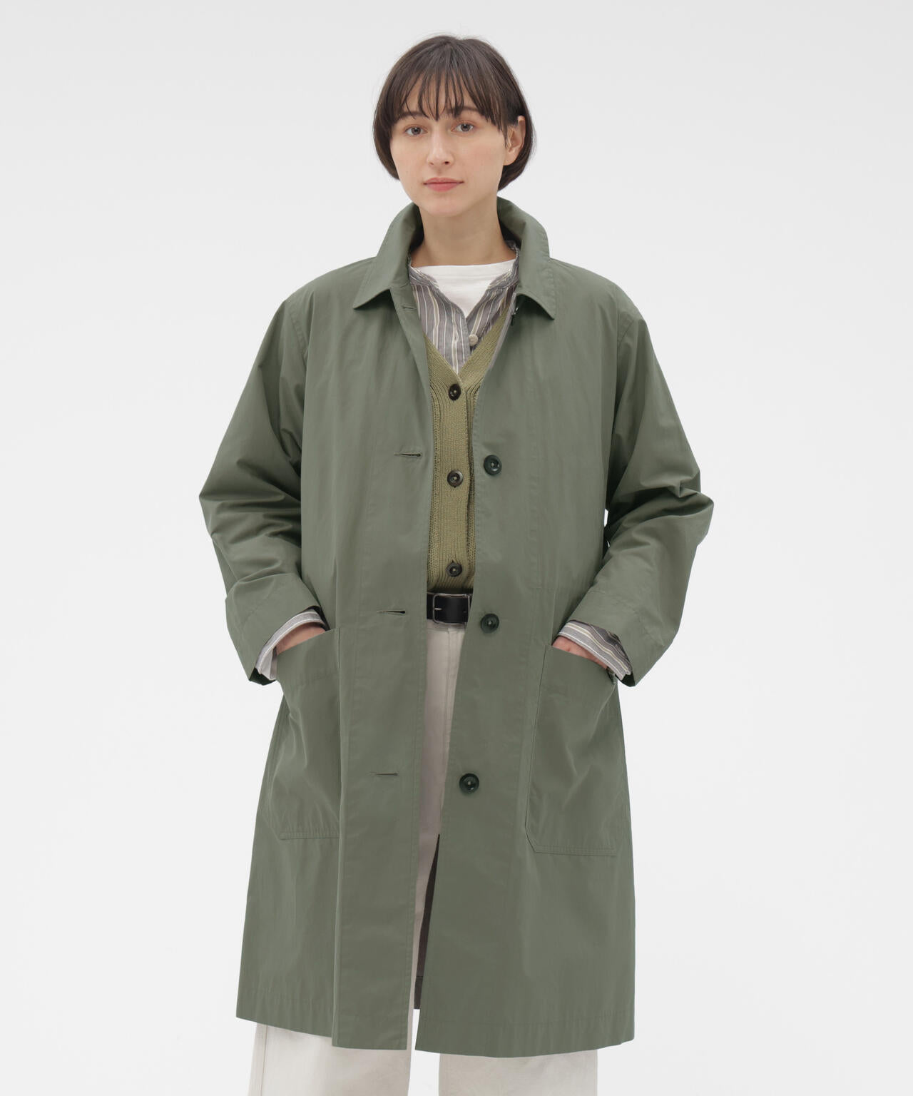 PROOFED COTTON POPLIN COAT